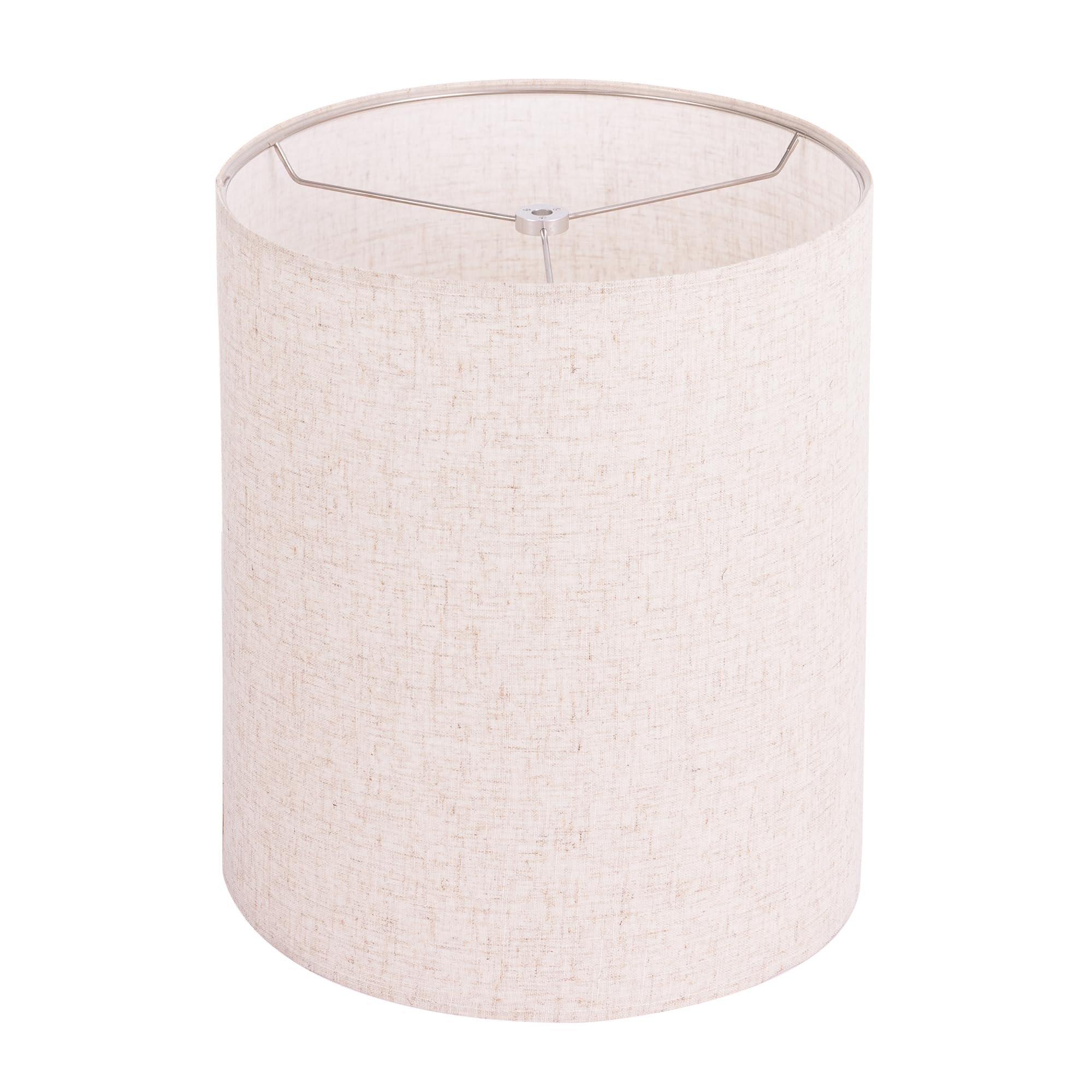 Wellmet Linen 14''x14''x17'' inches Lampshade, Required Assembly for Table Lamp, Bedside Lamp, Floor Lamp, Fabric Drum Lampshade