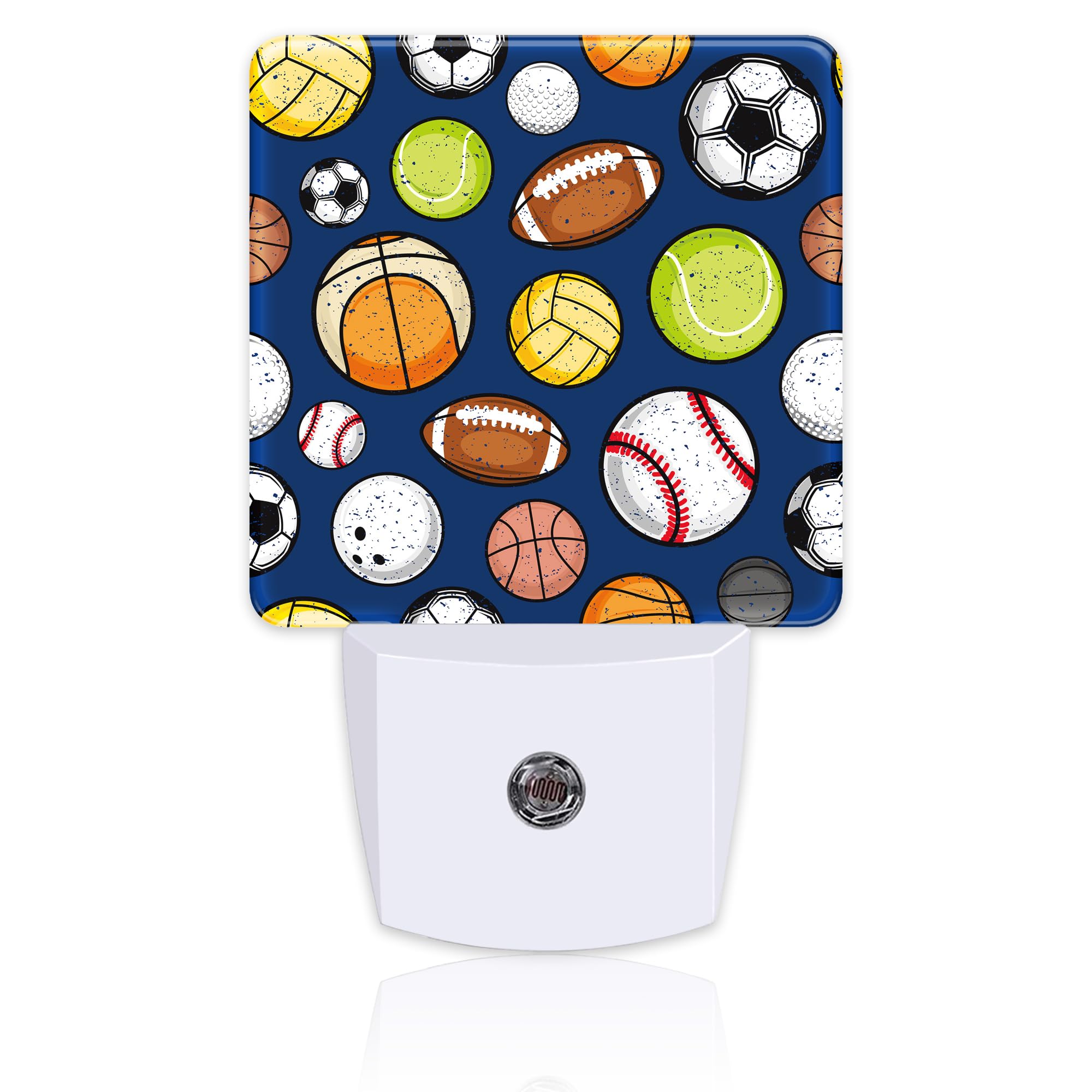 sndheke Retro Sports Balls Night Light, 0.5w Energy Saving, Colorful Plug-in for Kids, Model SBD04, Color23