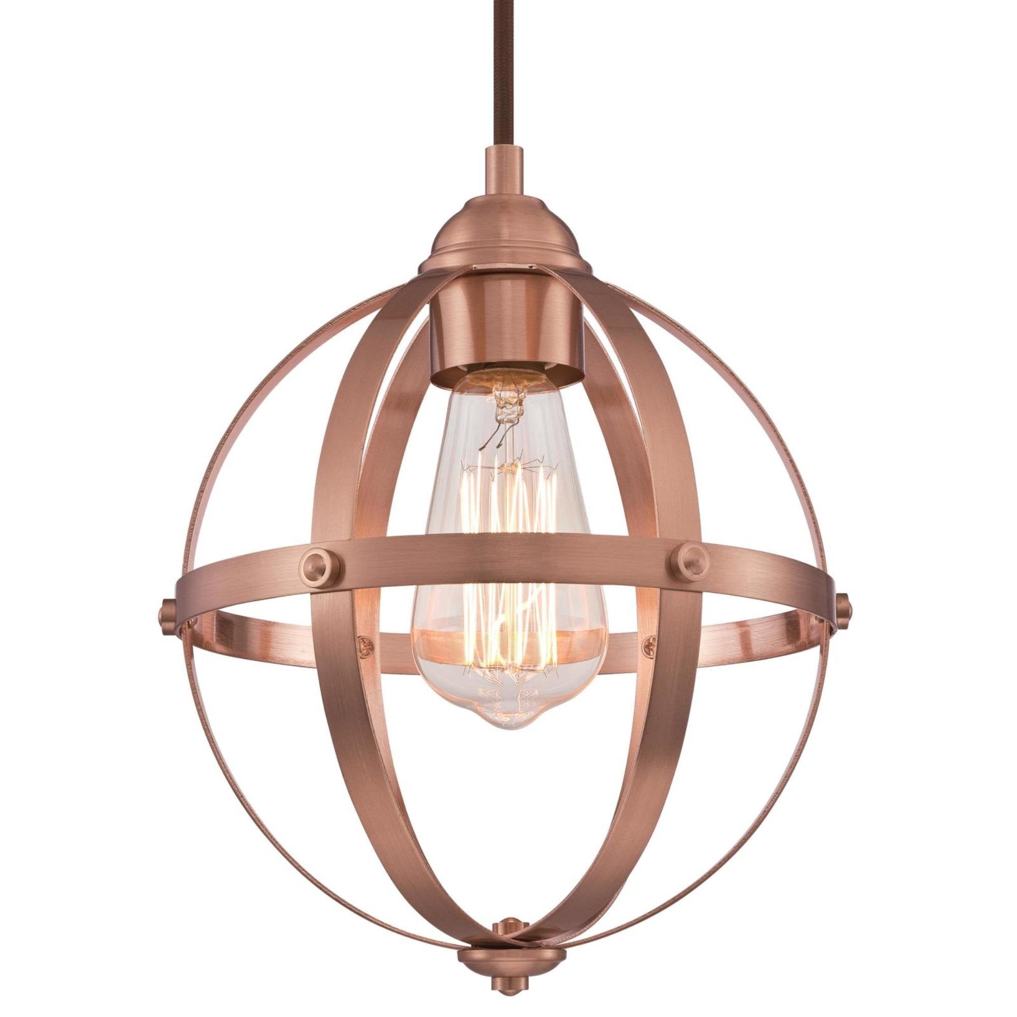 Westinghouse One-Light Indoor Mini Pendant, Washed Copper Finish, Metal, 1-Light