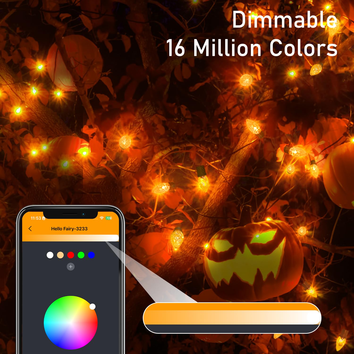 Probro Smart C9 Led Christmas Lights 118Ft 150 Leds Rgb App-Controlled Waterproof For Parties