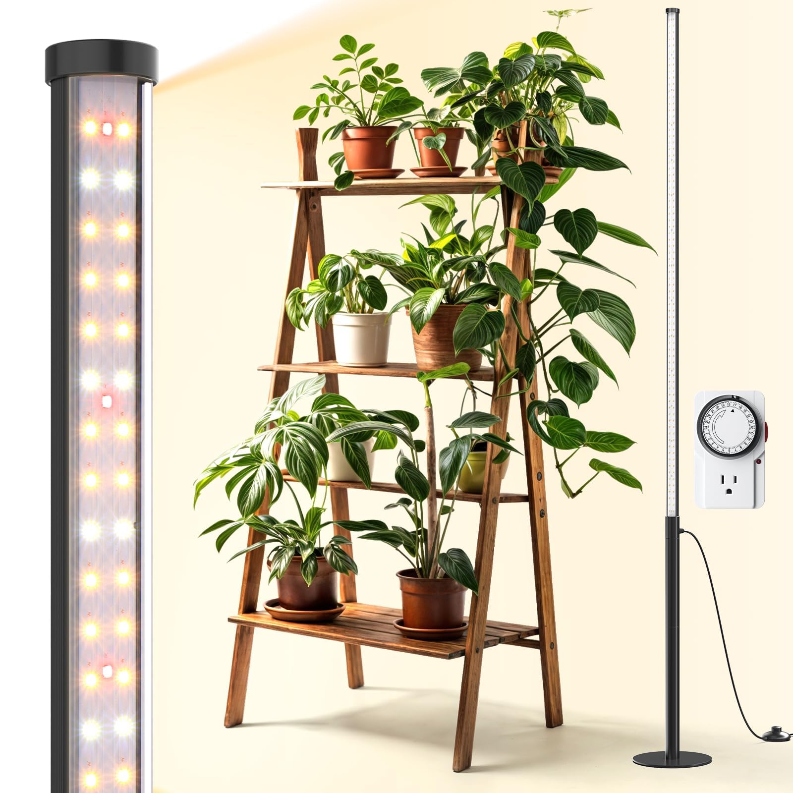 Barrina T10 Pro Grow Light, 42W, 169 LEDs, Full Spectrum, 4FT-5.6FT Height, Warm White, Model T10L42