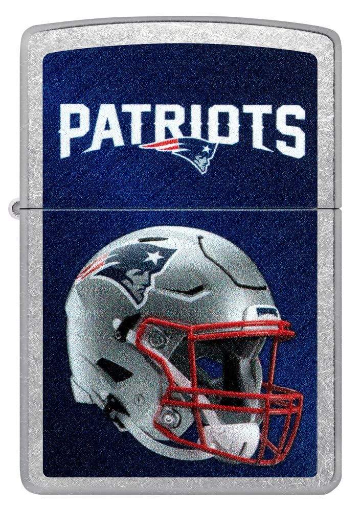 Zippo Nfl New England Patriots Helmet Street Chrome Pocket Lighter