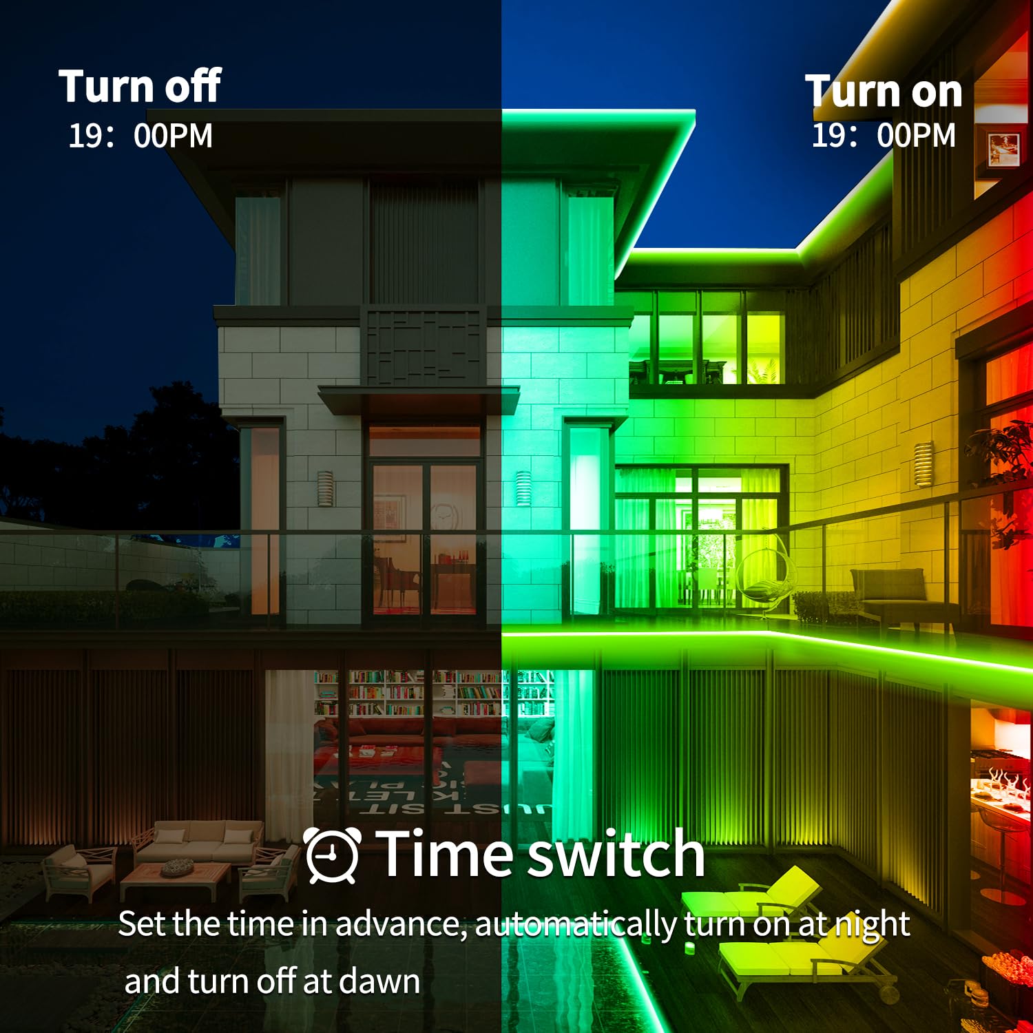vimeepro LED Strip Lights 500ft Waterproof RGB Color Changing with App/Remote Control, Music Sync, 2 Rolls of 250ft