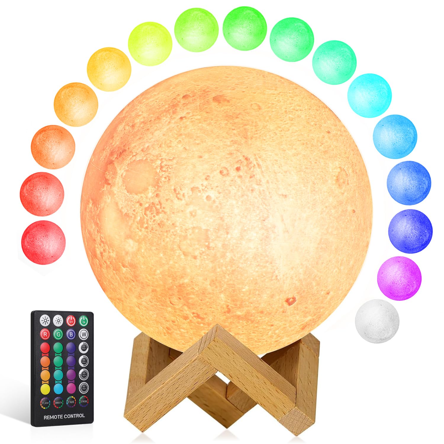 Moon Lamp Upgrade 18 Colors, Gifts for Girls Boys Kids Women Birthday, Teen Girl Gifts Trendy Stuff, Cool Astronomy Gifts, Shelf
