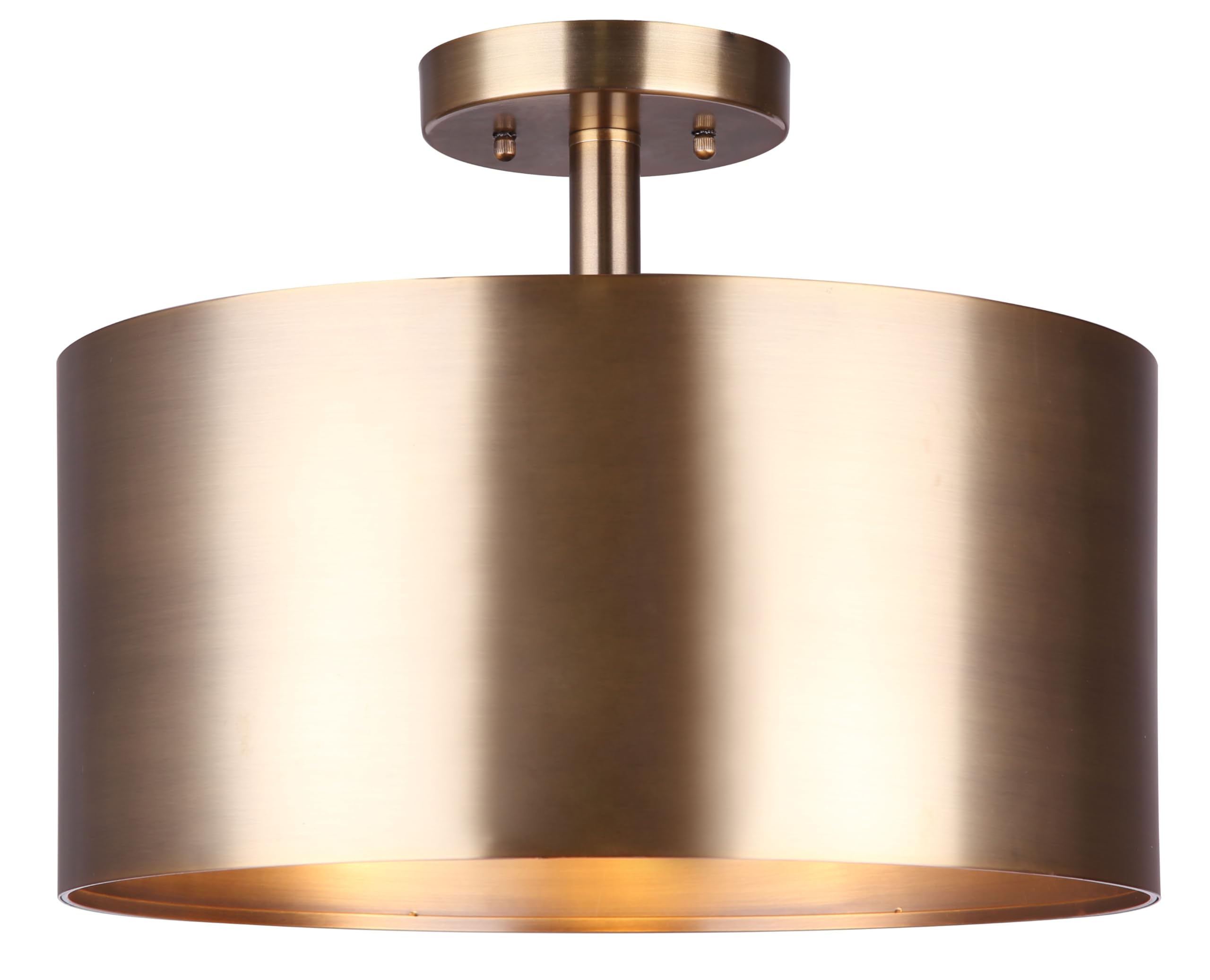 Canarm Lola 3-Light Semi-Flush Mount Ceiling Light, 15-Inch Gold Finish, Used 60W Bulbs, Easy Installation, Contemporary Lightin