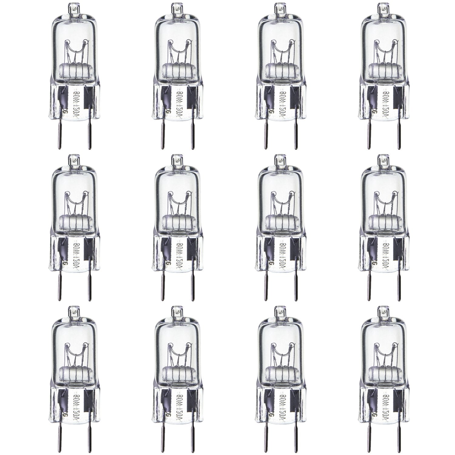 Sunlite Q50/GY8/120V Halogen 50-Watt Single Ended T3.5 Light Bulb, 500 Lumen, 120 Volt, GY8 (Bi-Pin) Base, Clear, 2000 Hour Life