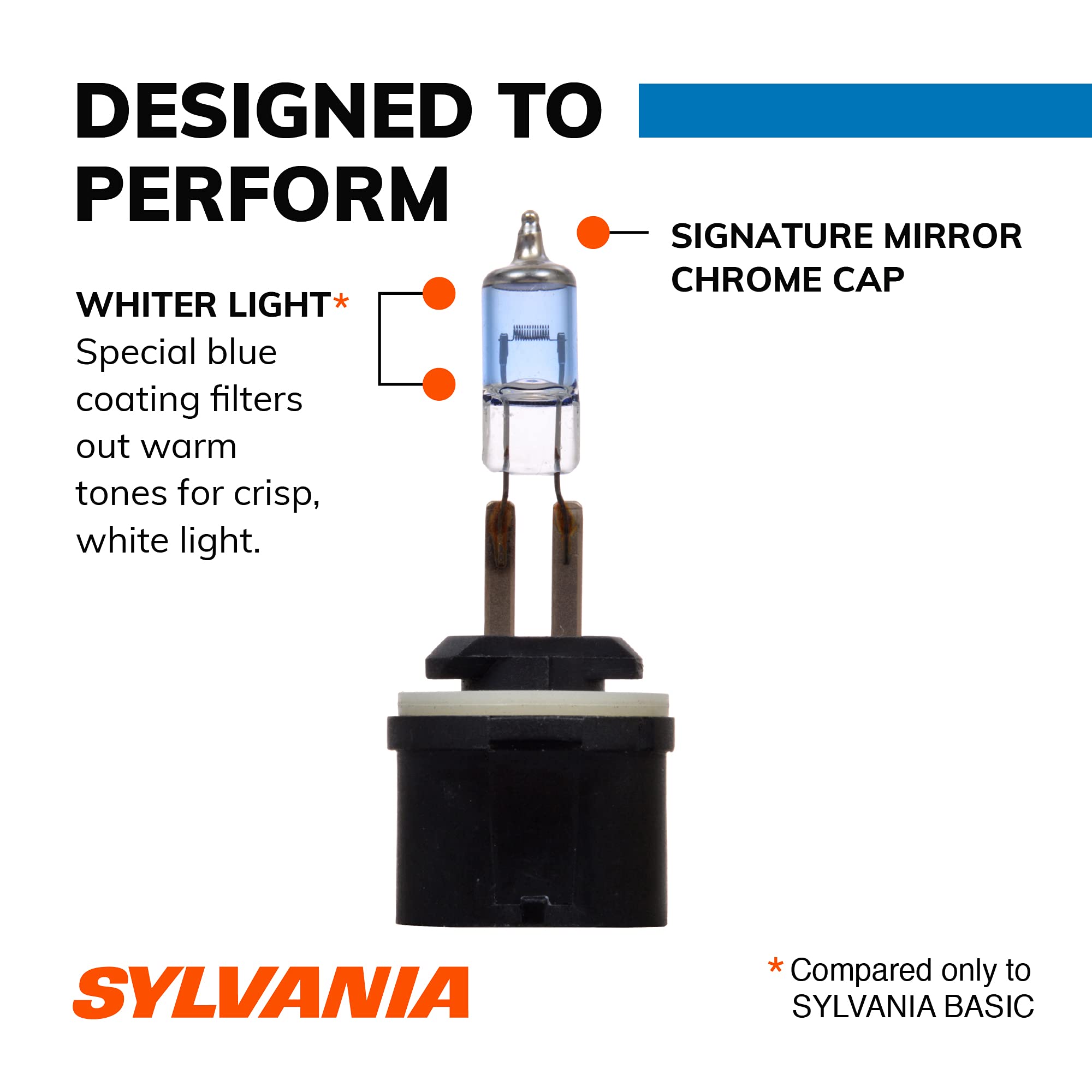 SYLVANIA 893 SilverStar zXe Fog Light Bulbs - Bright White, HID Attitude, Xenon Technology, 2-Pack
