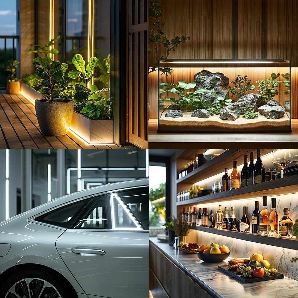 Uvtaoyuan Led Strip Lights Set Of 2 Pack 3.28Ft Cob Light Strips Usb 5V 6500K Bright White High Density Not Dimmable Short Led S