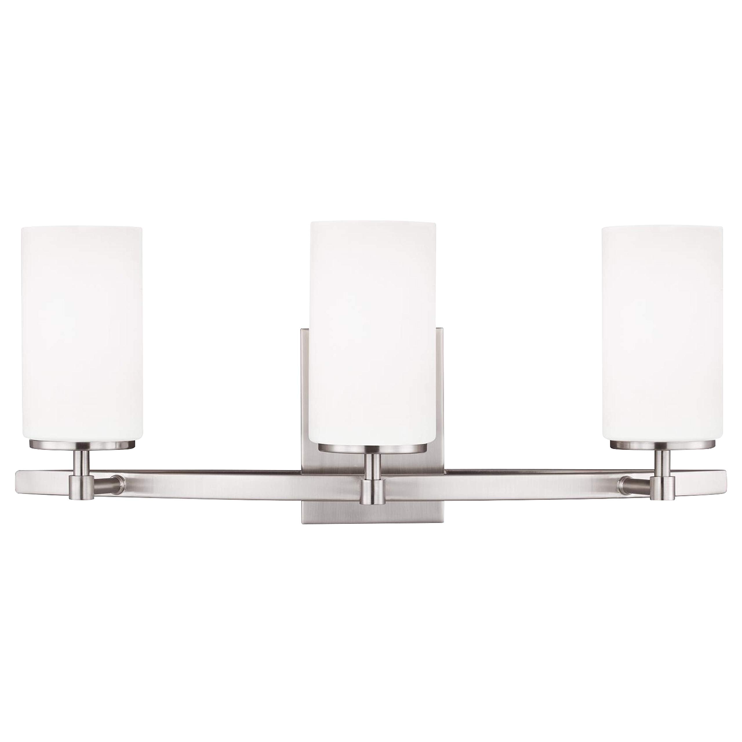 Generation Lighting 4424603-962 Alturas Three Light Wall/Bath Vanity Style Lights, Brushed Nickel Finish, 300 Total Watts, 9.125