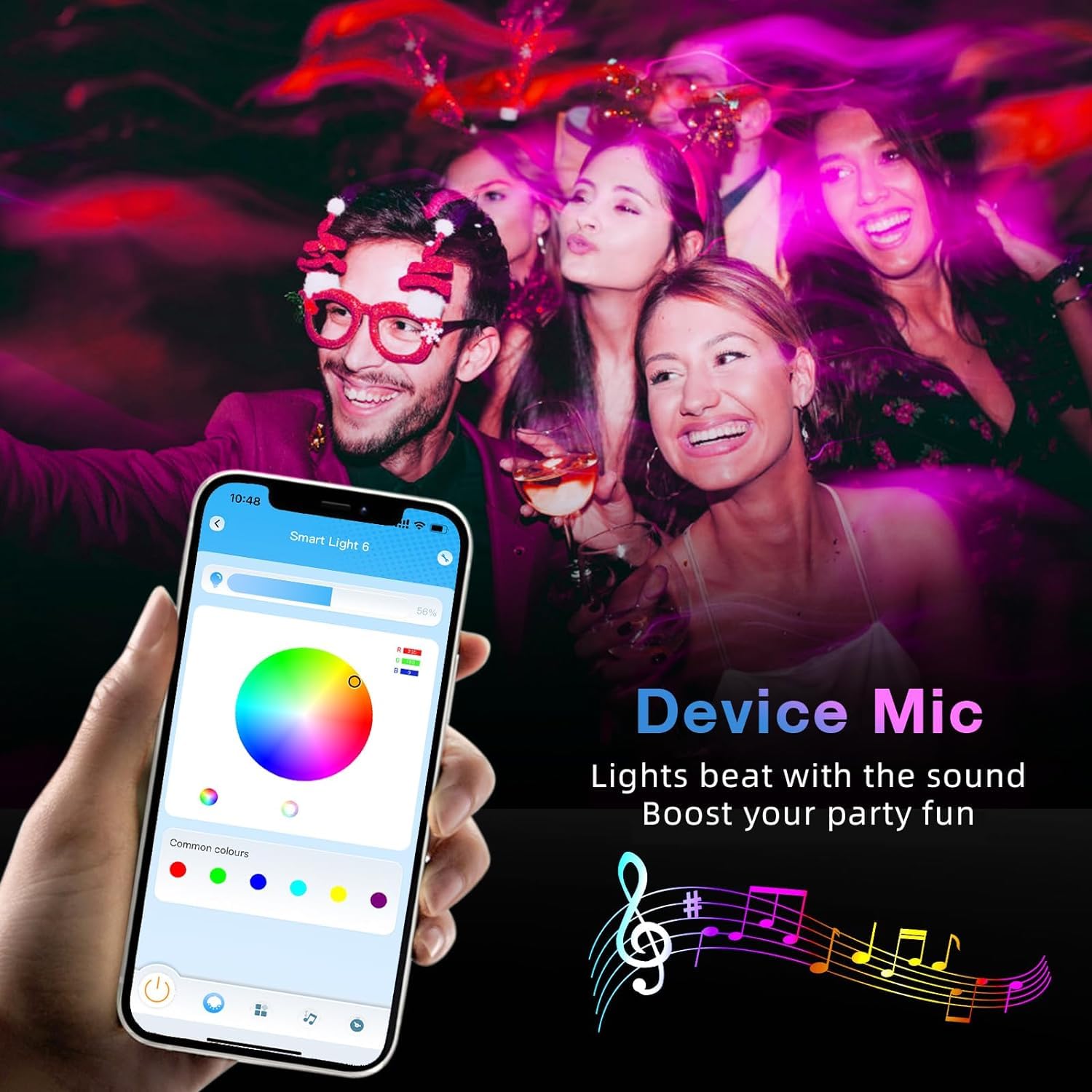 TJOY 120ft Bluetooth LED Strip Lights, RGB Color Changing, Vinyl, Music Sync, APP & Remote Control