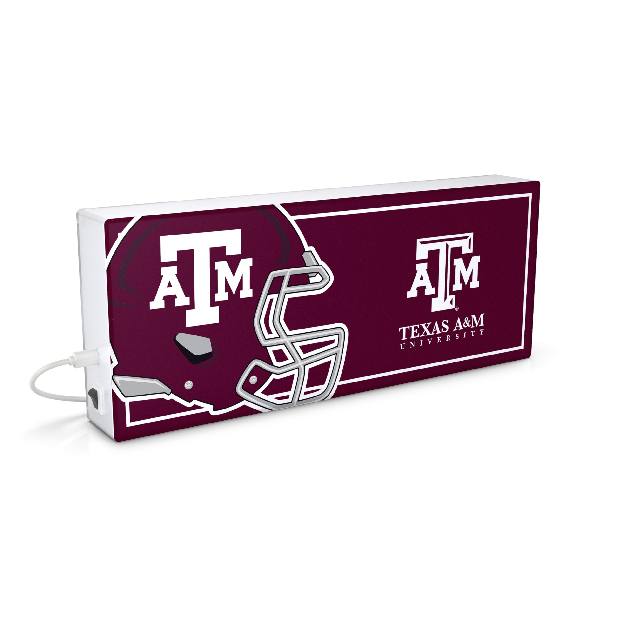SOAR NCAA LED Ambience Light Box: Elevate Your Space with Officially Licensed Wall D  cor, Texas A&M Aggies