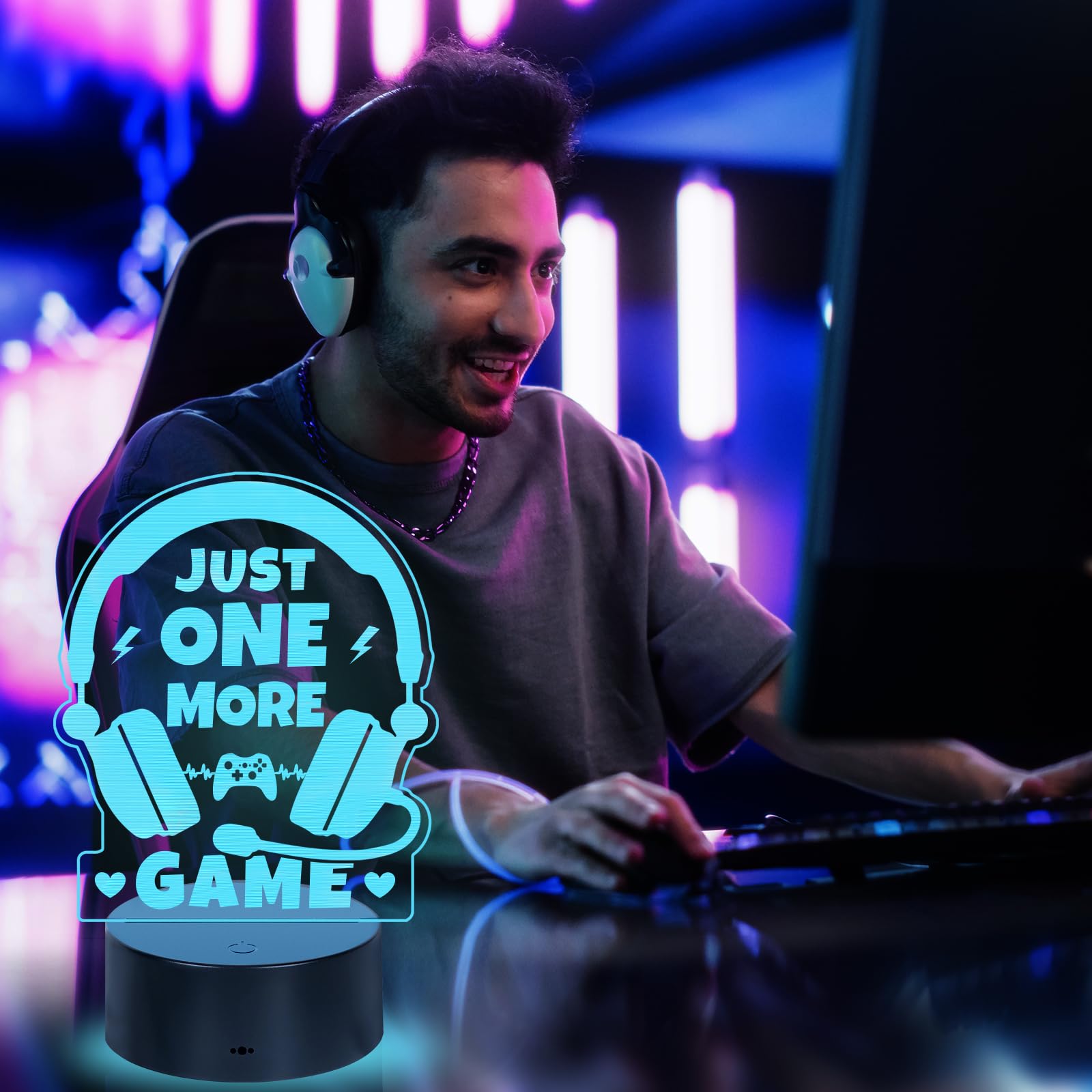 Gamer Gifts For Teenage Boy Girls Easter Basket Stuffer  Boyfriend Birthday Gift Cool Christmas Gift For Men Dad Son Daughter 2025 Graduation Gift  Led Light Up Gaming Lamp Acrylic Gaming Night Light