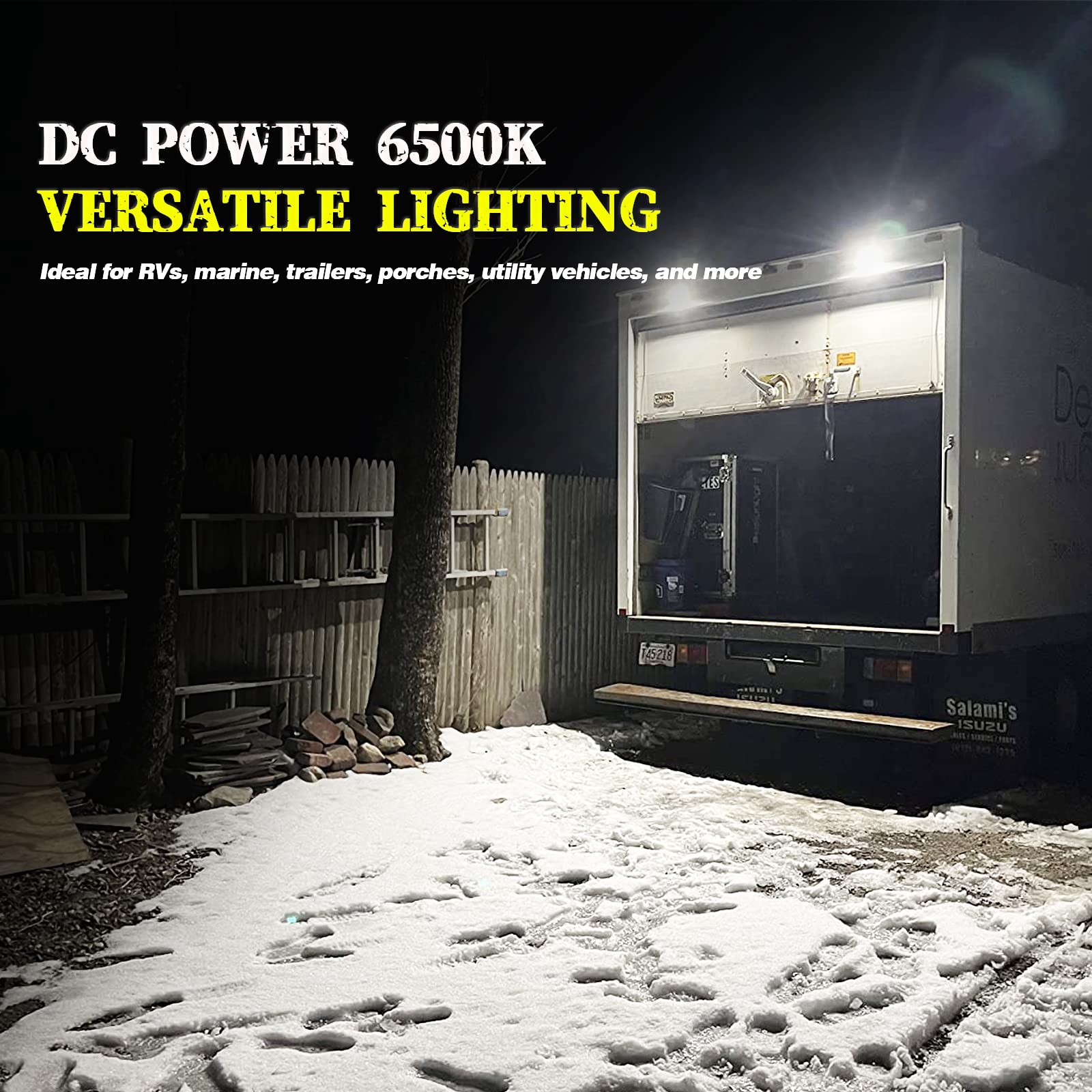 Chelhead Rv Porch Light White Aluminum Base 12V Dc Rv Exterior Led Lighting Outside Lights Compatible With Rv Camper Trailers Porches Towing 5Th Wheels Utility Vehicles Boat