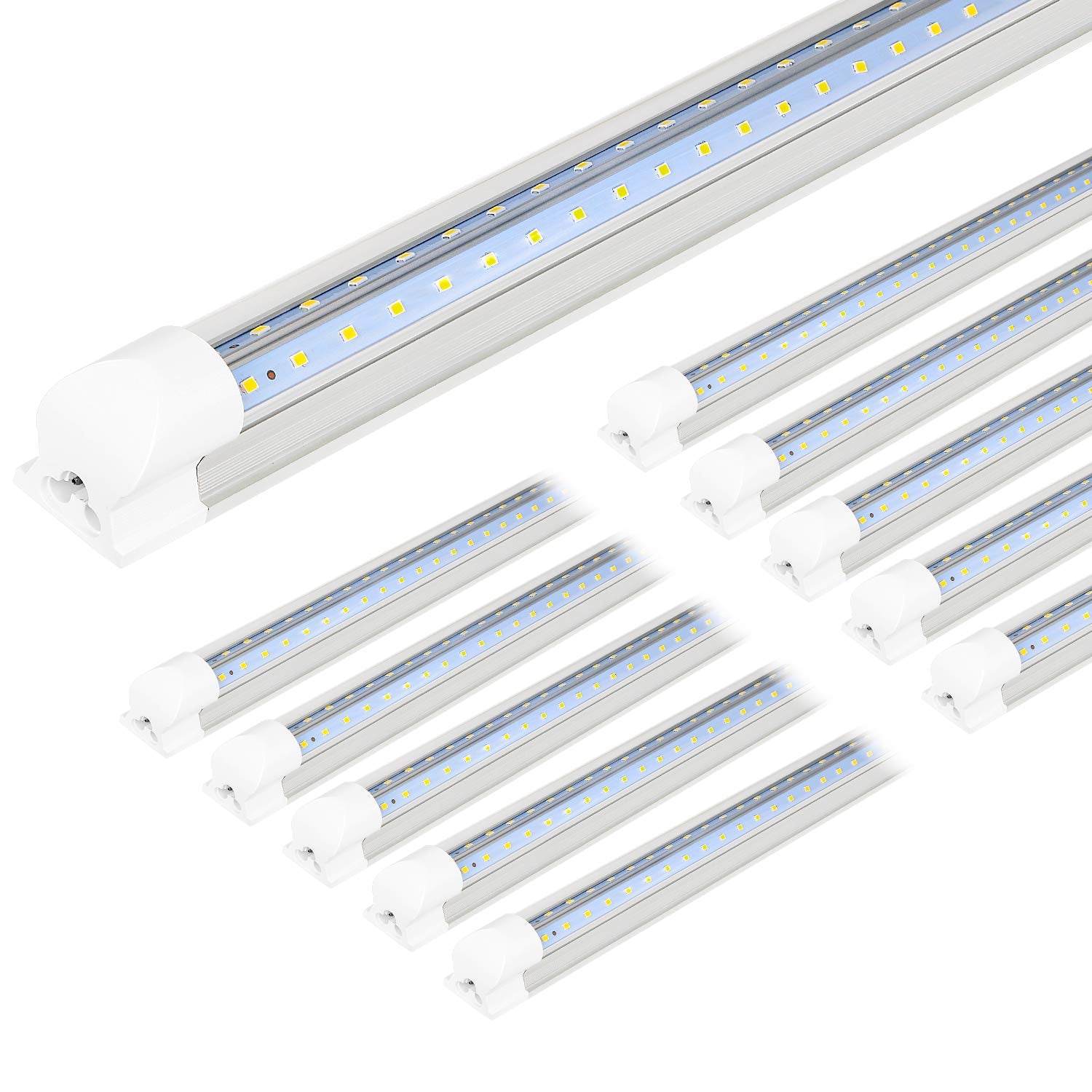 hykolity 4FT LED Shop Light, V Shape Integrated T8 LED Tube Light, 5200LM, 40W, 6500K Super Bright White,high Output Linkable Sh