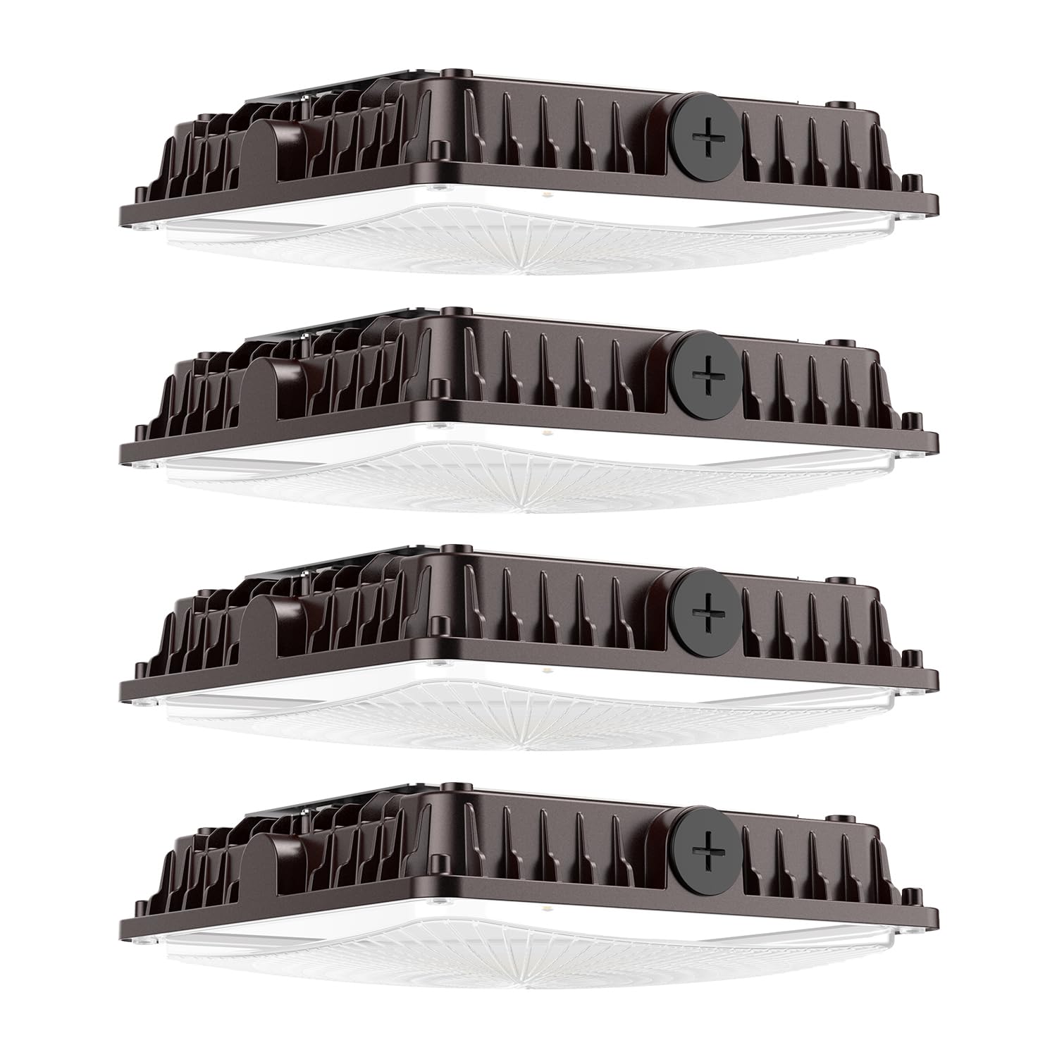 DEMILARE 100W LED Canopy Lights 4Pack, Selectable Wattage 100/80/60W 3CCT 3000/4000/5000K, IP65 ETL Listed Commercial Canopy Lig