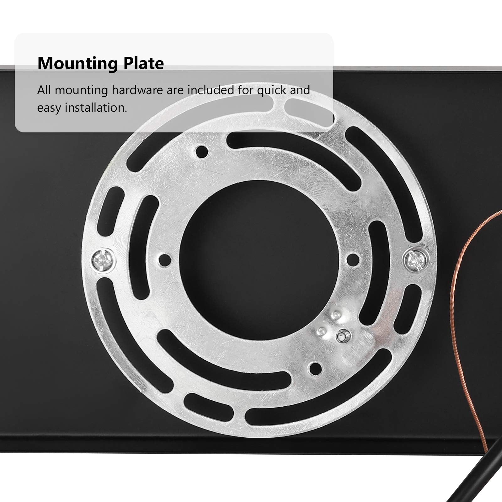 JS NOVA JUNS 3-Light Semi Flush Mount Ceiling Light, Metal Cage, Solid Wood, Black, Model JS118