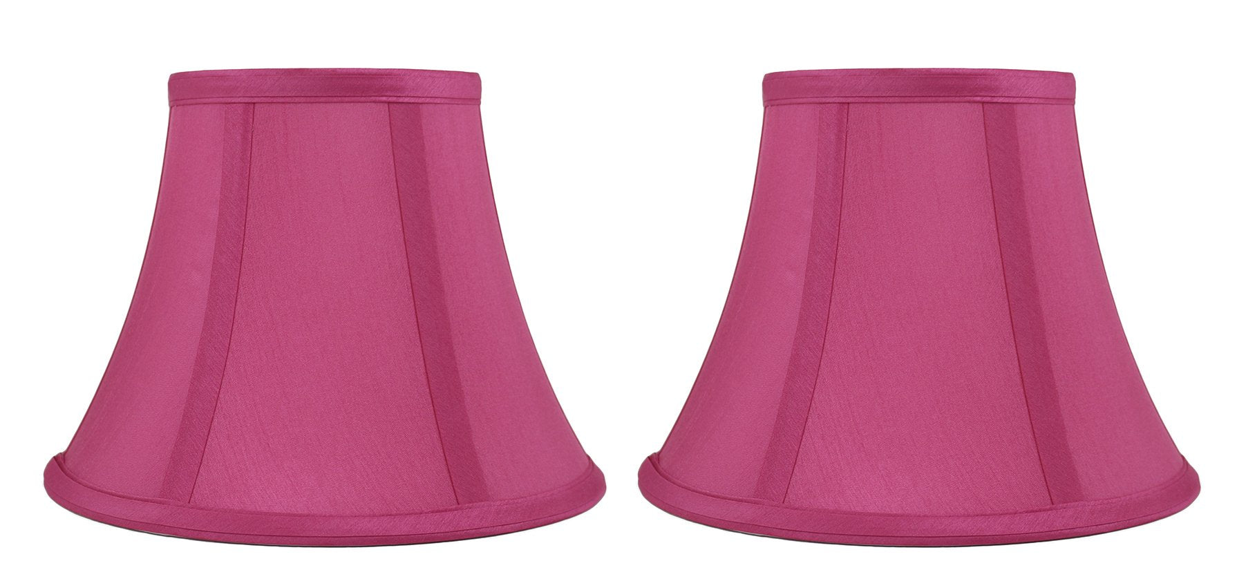 Urbanest Softback Bell Lampshade Set Of 2, Faux Silk, 5X9X7, Fuchsia, Spider-Fitter
