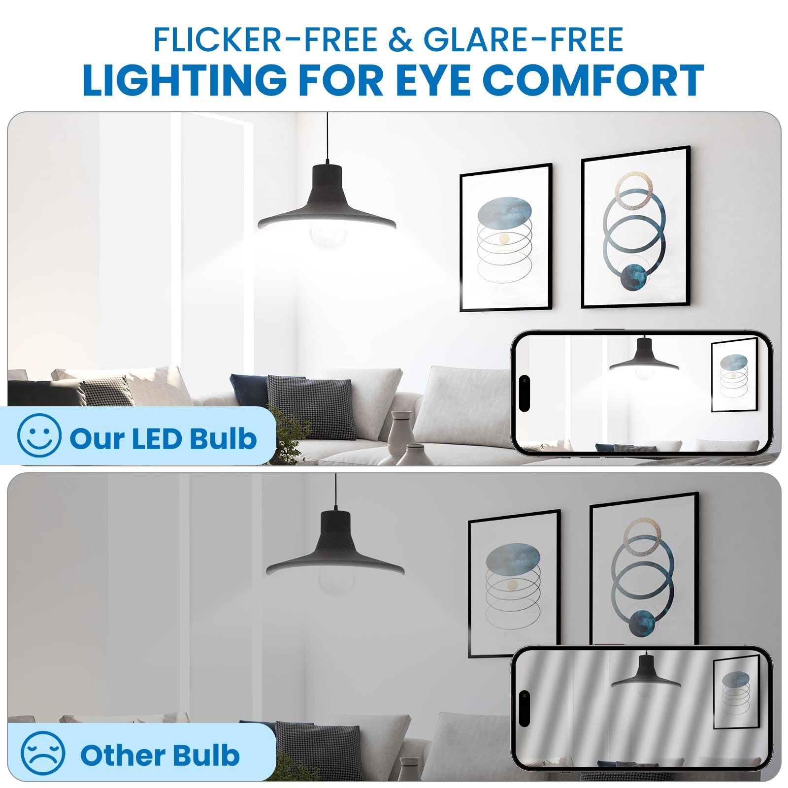 Qqlxst Super Bright Led Light Bulbs, 150 Watt Equivalent, 5000K Daylight White, 2600 High Lumen, E26 Base, Non-Dimmable, A21 19W