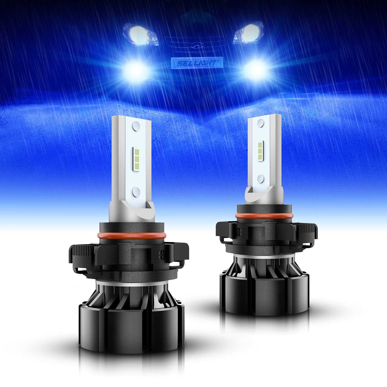 SEALIGHT 2504 PSX24W LED Fog Light Bulbs Blue, 4000 Lumens 12W High Power, 2504 PSX24W LED Fog Light DRL Bulbs Replacement For C