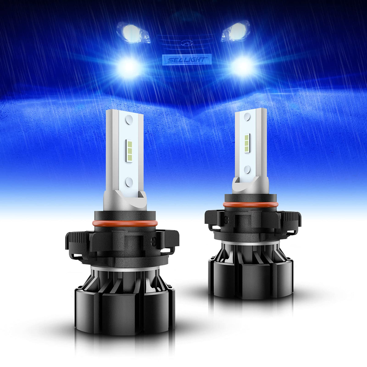 SEALIGHT 2504 PSX24W LED Fog Light Bulbs Blue, 4000 Lumens 12W High Power, 2504 PSX24W LED Fog Light DRL Bulbs Replacement For C