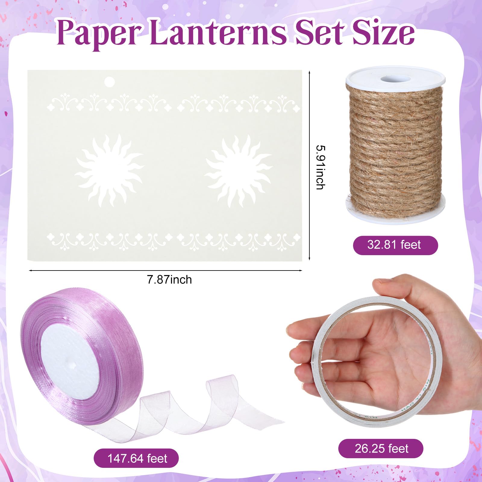 Beeveer 20 Pack Princess Sun Hanging Lanterns - DIY Paper Decorations for Birthday Parties, Classic Color, Model GRE-Beeveer-4353