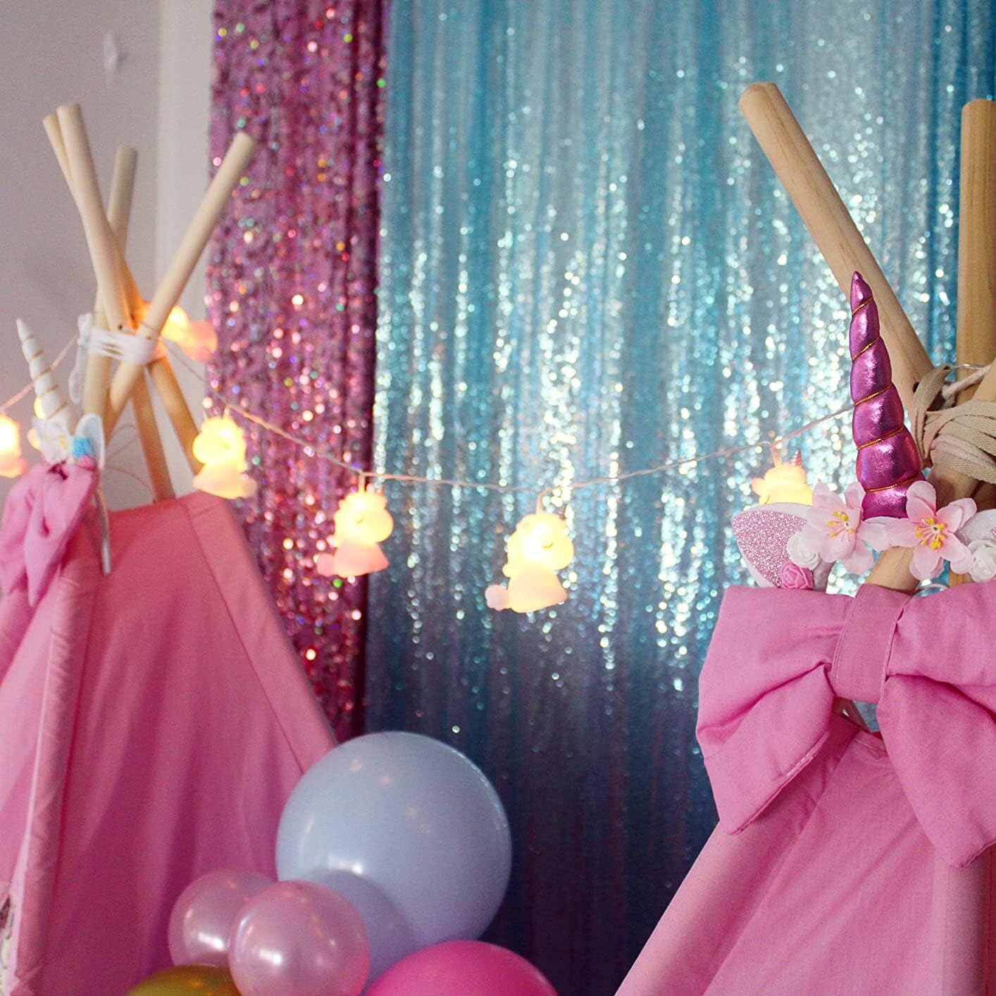 Hoolight Unicorn String Lights - 10 LED Fairy Lights, Battery Operated, 6.8ft for Bedroom, Party, Wedding, Valentines Day, Christmas