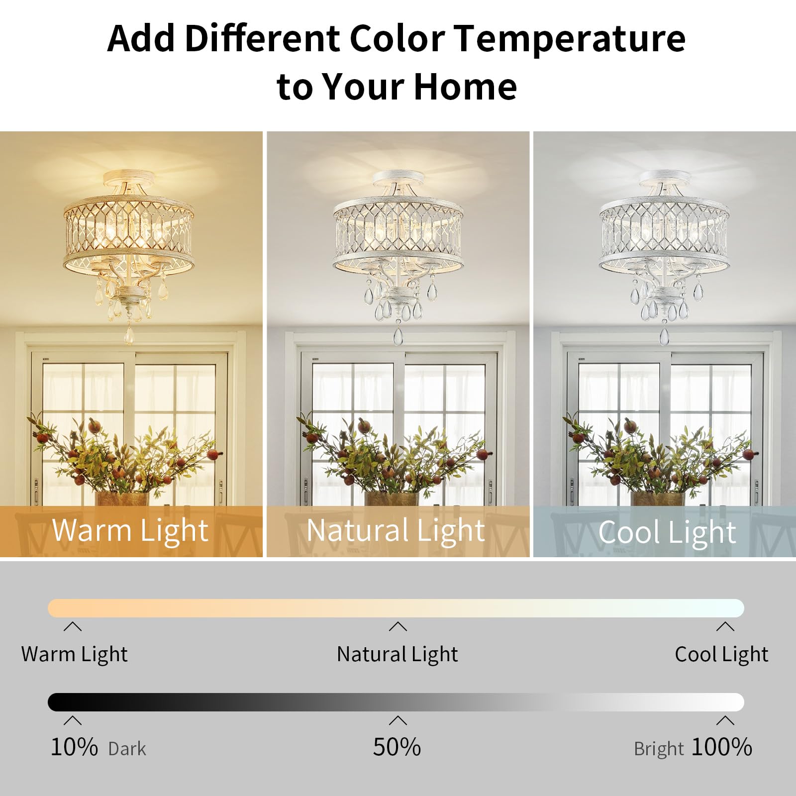 Crystal Ceiling Light Fixture  Modern Semi Flush Mount Ceiling Light  Farmhouse Crystal Chandeliers For Dining Room Light Fixture  Hallway Lighting Fixtures For Kitchen Bedroom Bathroom Foyer Entryway