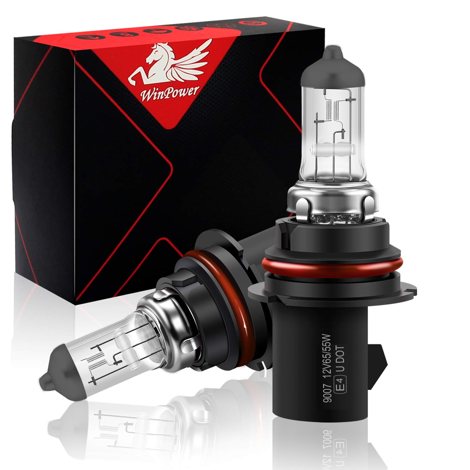 WinPower 9007 HB5 Halogen Bulbs, 65/55W, Pack of 2, 4300K Color