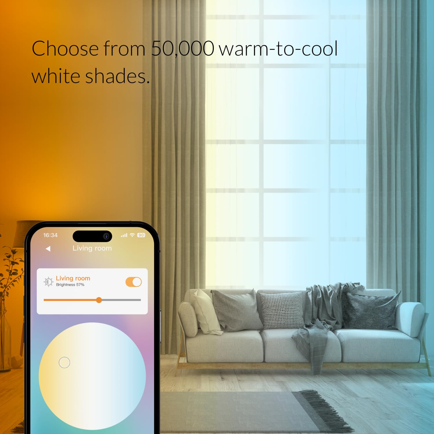 ERIA Smart Light Bulbs A19 ZigBee 1100 Lumens Tunable White 2-Pack Extra Bright Warm to Cold White Model 81809-V2