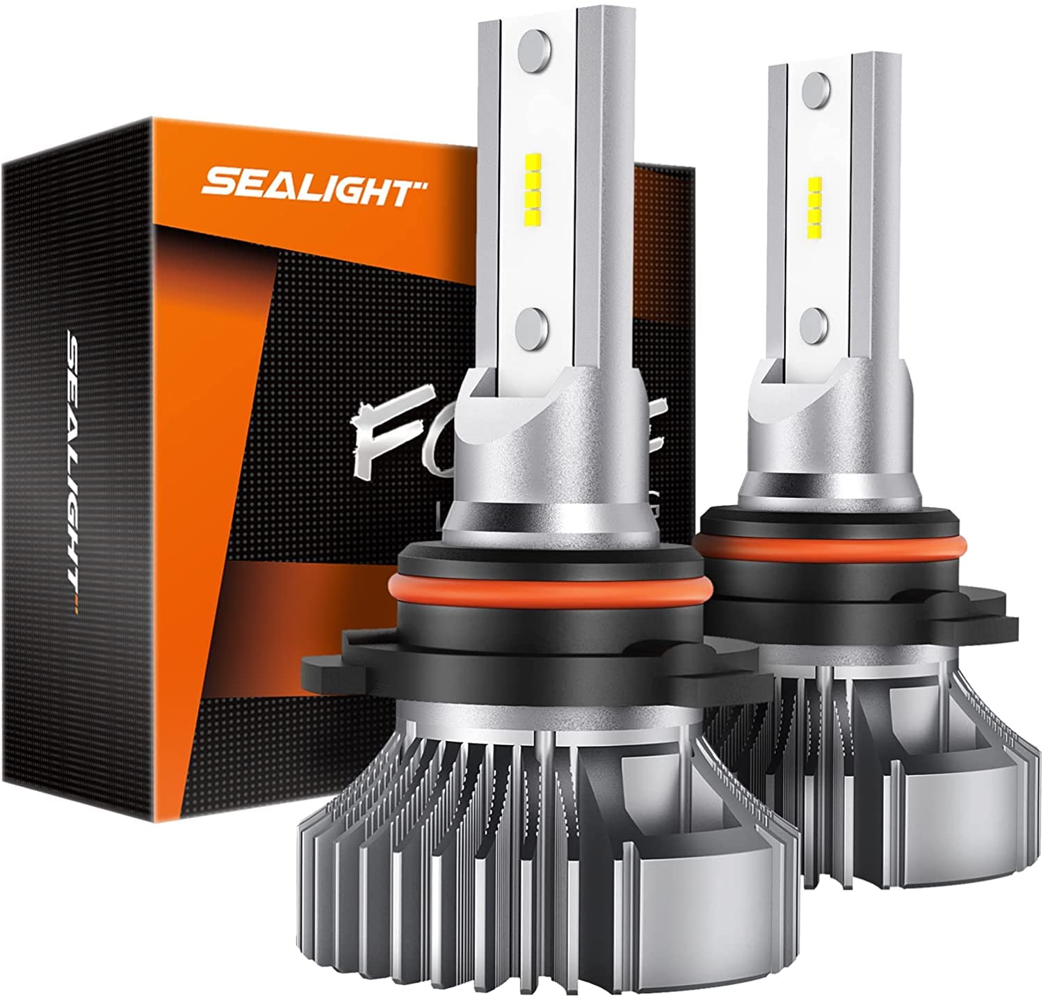 SEALIGHT 9006 HB4 LED Fog Lights, 6000K White, 400% Brightness, Aluminum/Copper, Pack of 2