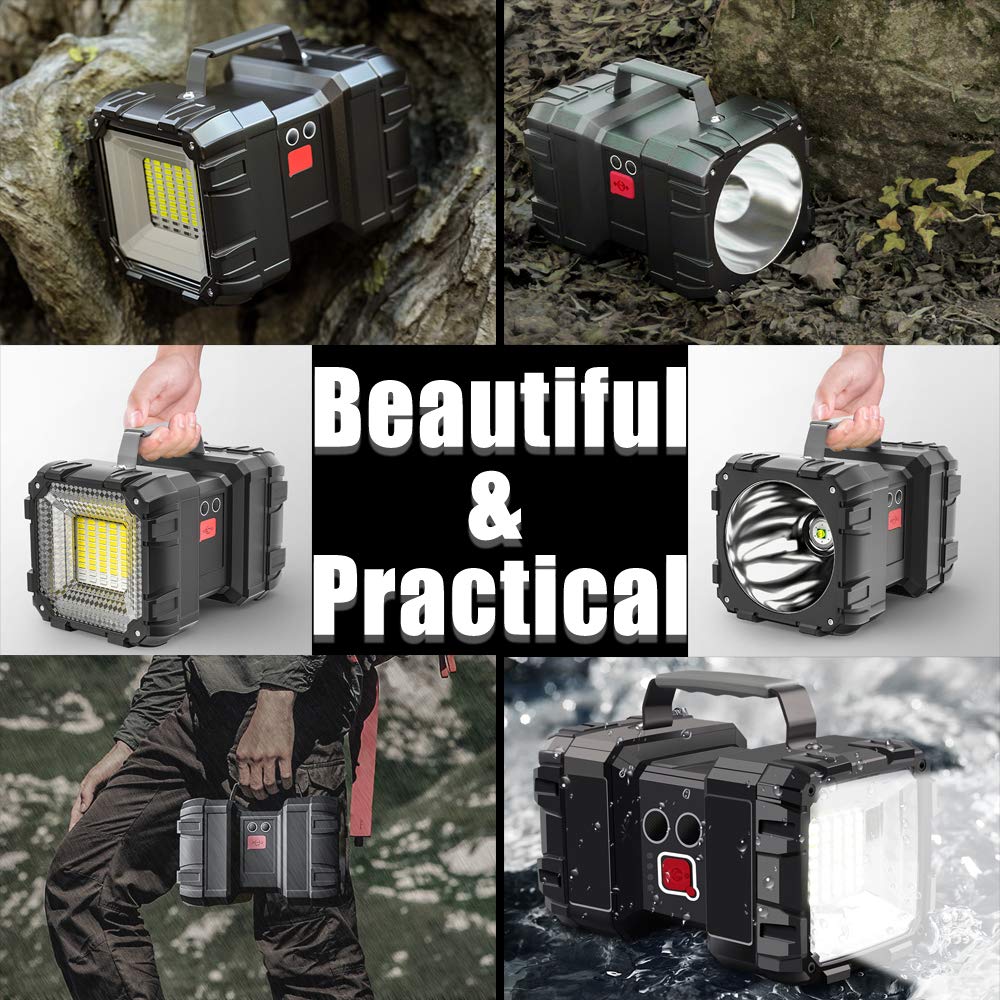 AlpsWolf Rechargeable Flashlight 4000LM LED 25h Ultra Bright Waterproof X-Large Black W846