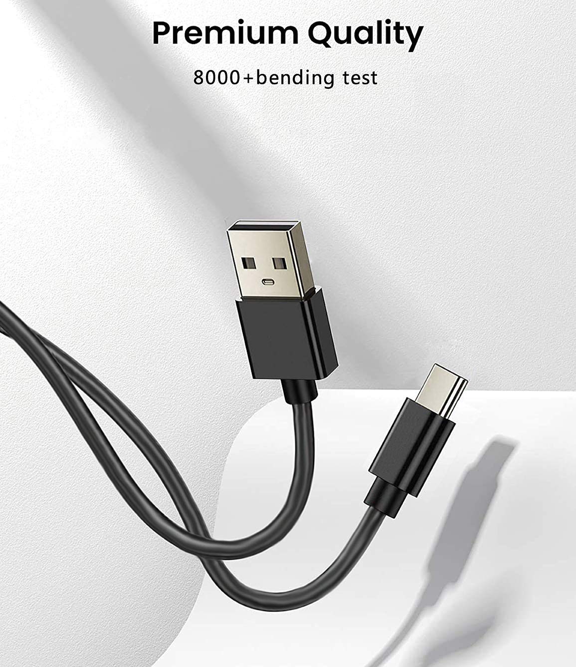Gzzscortd LED Neck Light USB C Charging Cable, 5ft Black Plastic Compatible with Glocusent Reading Light & Makeup Mirror