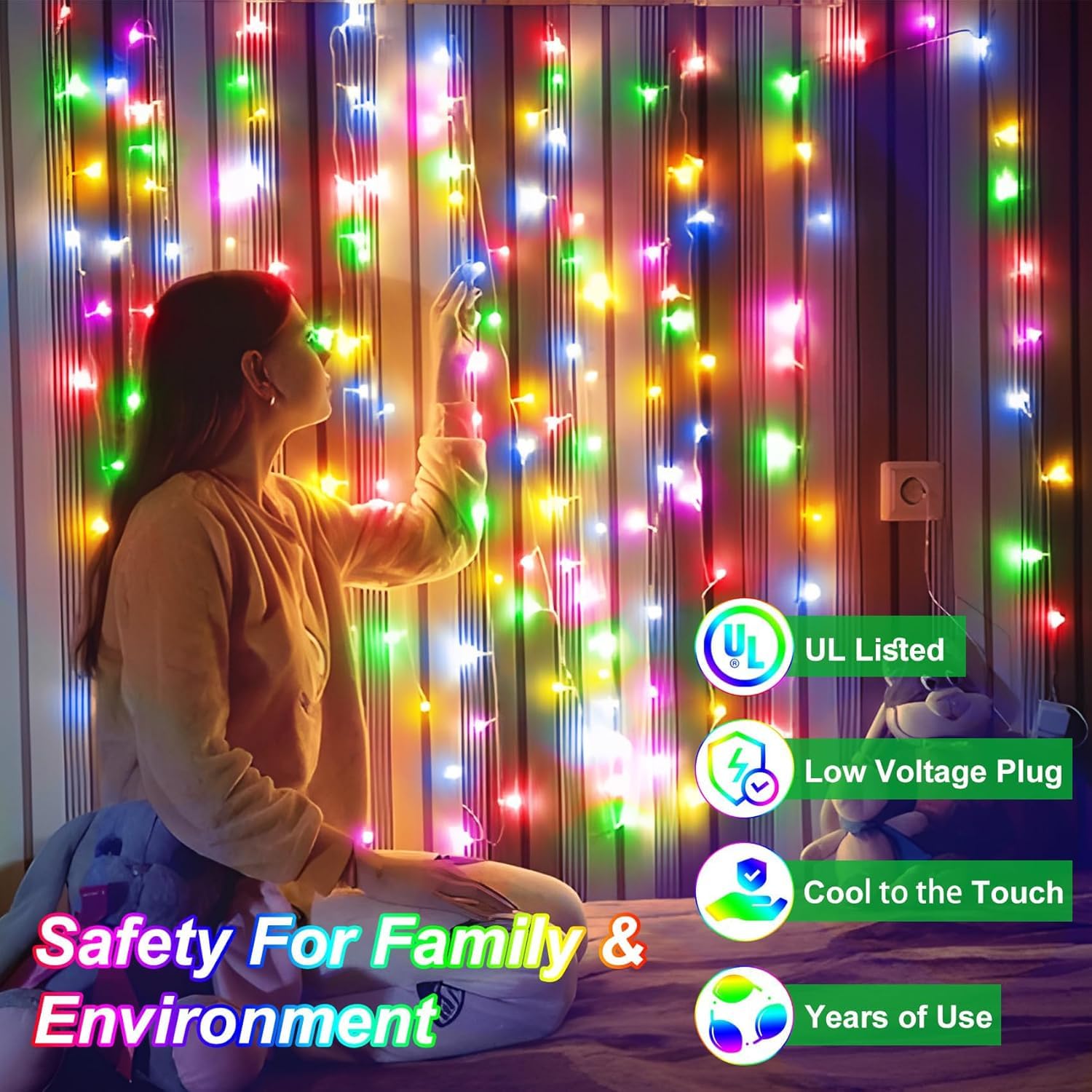 1500 Led 470Ft Christmas String Lights Outdoor  12 Modes And Timer Memory Dimmable  Plug In Waterproof Dark Green Wire Twinkle Fairy Light For For Xmas Yard Tree Wedding Party Decor (Multicolor)