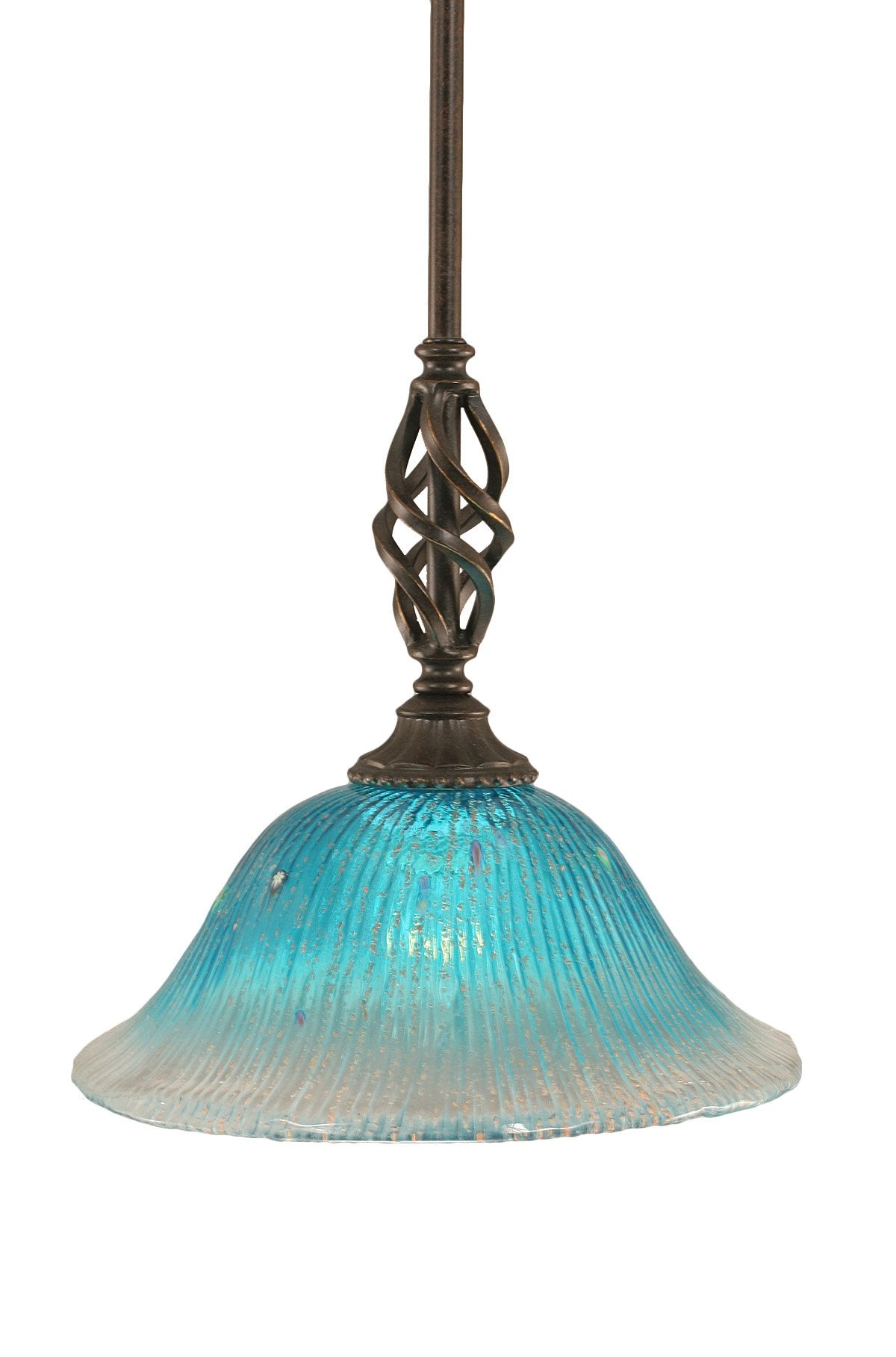 Toltec Lighting Elegante 1 Light Mini Pendant in Dark Granite (80-DG-438)