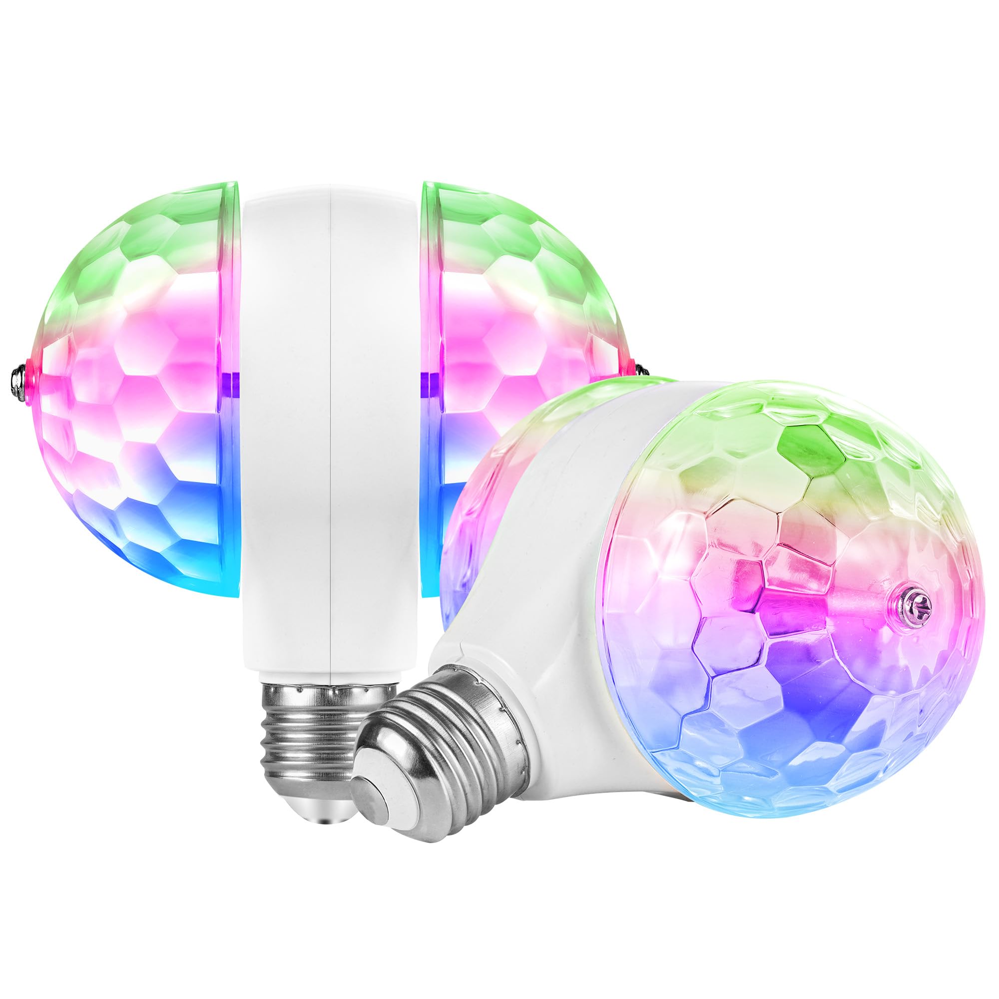 MINO ANT Disco Lights - 2-Pack RGB LED Stage DJ Light, Multi-colored, Model C-50 for Parties, Home, Karaoke, and Events