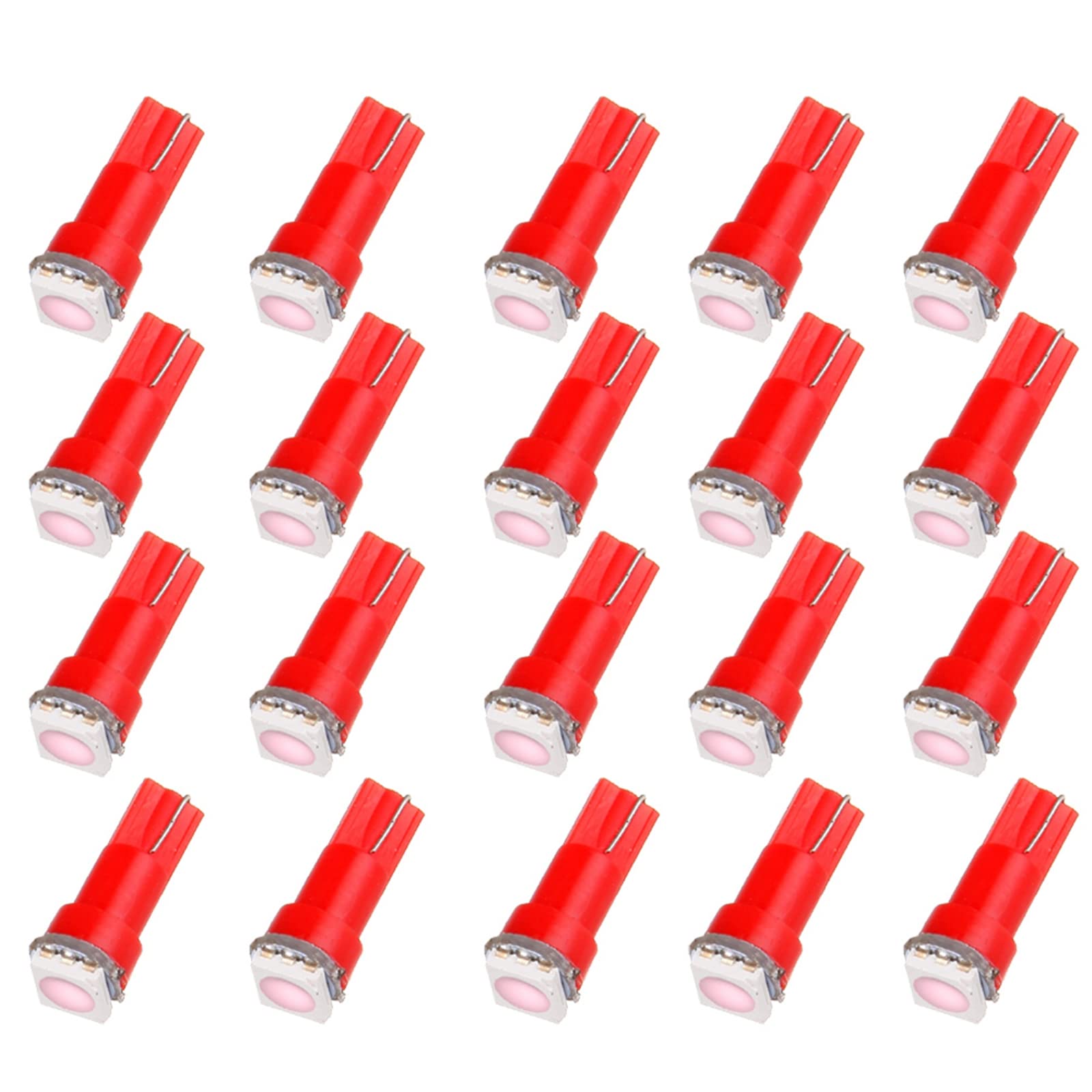 cciyu 20pcs T5 Wedge 5050 1SMD Pink LED Dash Instrument Panel Light 74 86 37 70 2721 Replacement fit for Dashboard instrument Panel Light Bulbs LED Lamps