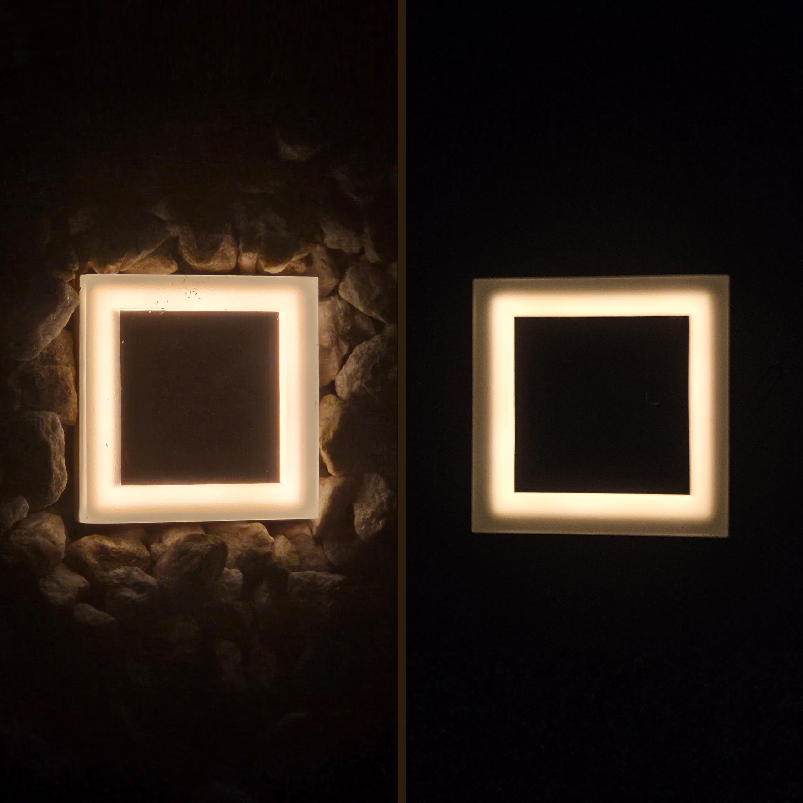 LUMENGY Solar Paver Light, 4x4 Inch, Stainless Steel, 2700K Warm White, Waterproof, Model LMA-PVR-4X4-SLR-V2