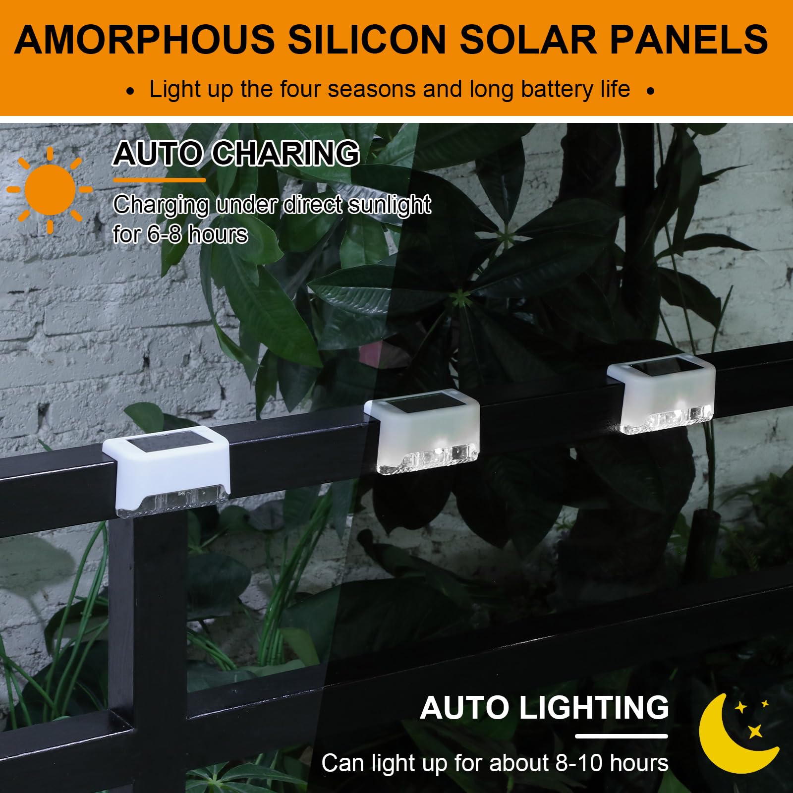 Geelin 32 Pcs Solar Deck Lights - Waterproof Led For Stairs, Patio, Garden - White Shell Cool White Light, Model Hod-Geelin-055