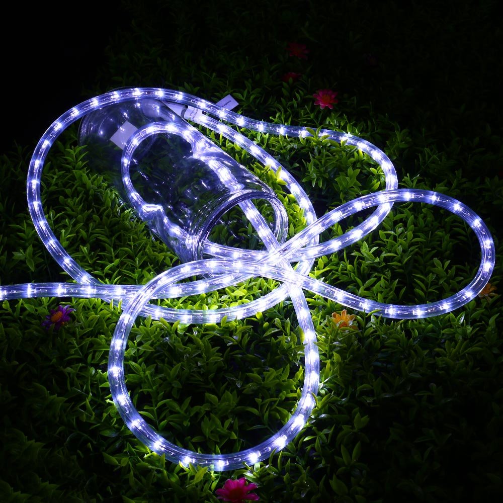 Brizled 18Ft Led Rope Lights, Cool White, Flexible Indoor Outdoor Decor, Etl Listed, Connectable For Holiday, Garden, Yard, And Patio