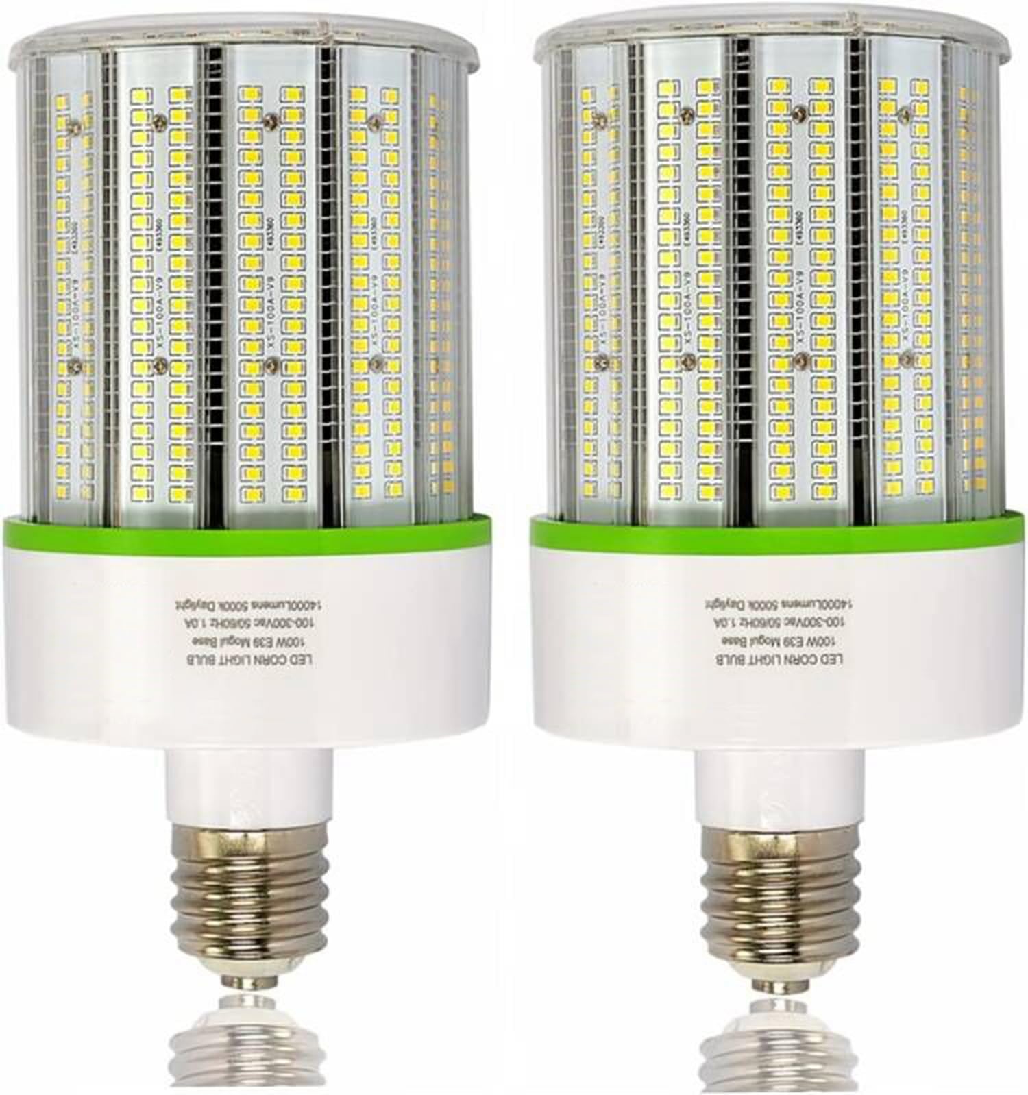 Tjbb 2-Pack 100W Led Corn Cob Light Bulb, E39 Large Mogul Base Led Bulb (250-400W Mh/Hps Replace) Indoor Outdoor Lighting For Ga