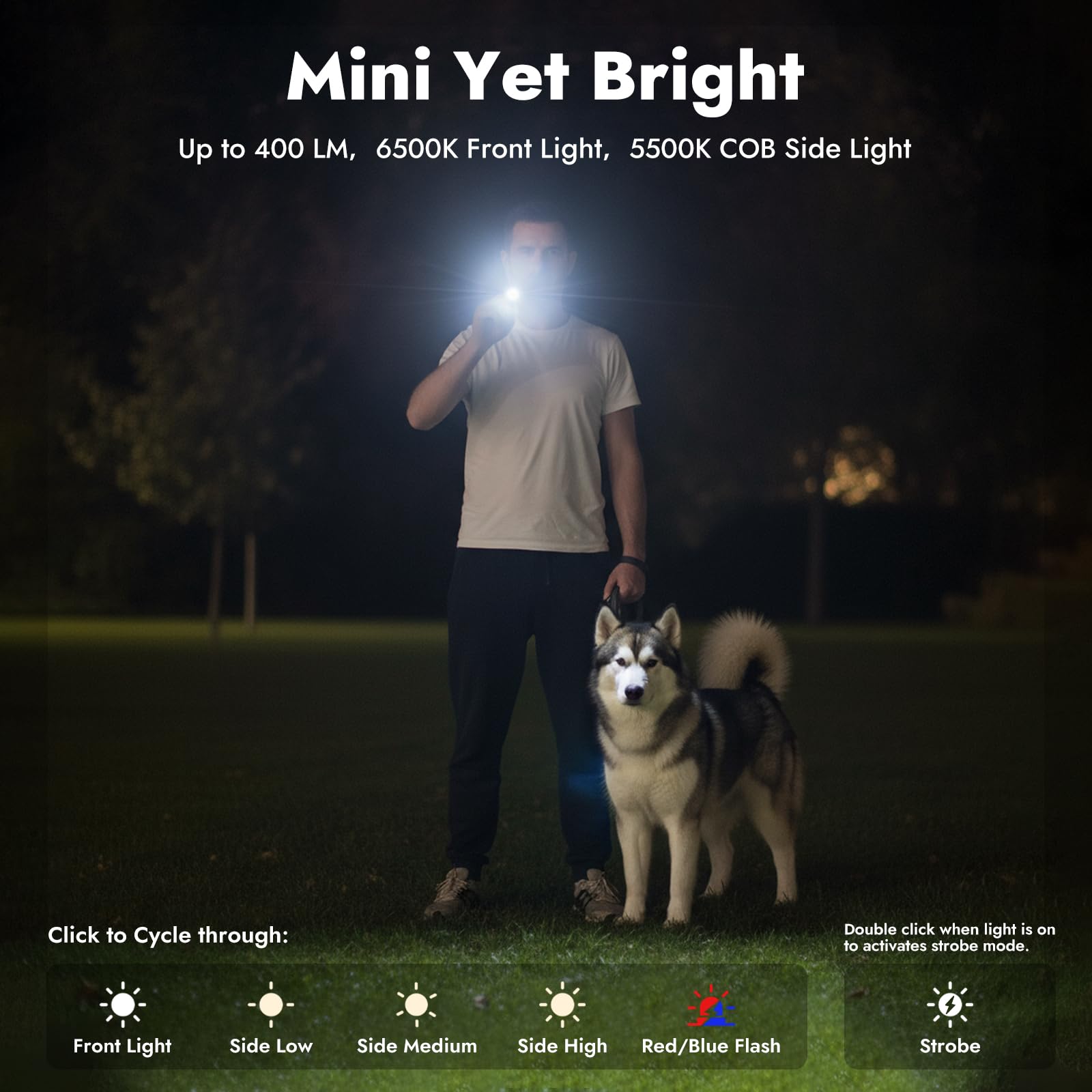 Warsun Compact Multi-Mode Pocket Led Flashlight - 675Lm  Usb-C Rechargeable  Ipx4  Dual Material  Red/Blue Strobe  For Everyday Carry & Travel