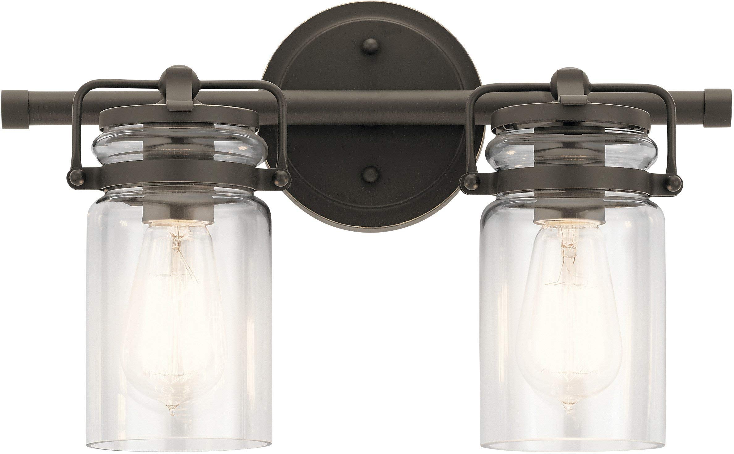 Kichler Lighting Brinley 15.75'' 2 Light Vanity Light With Clear Glass In Olde Bronze?