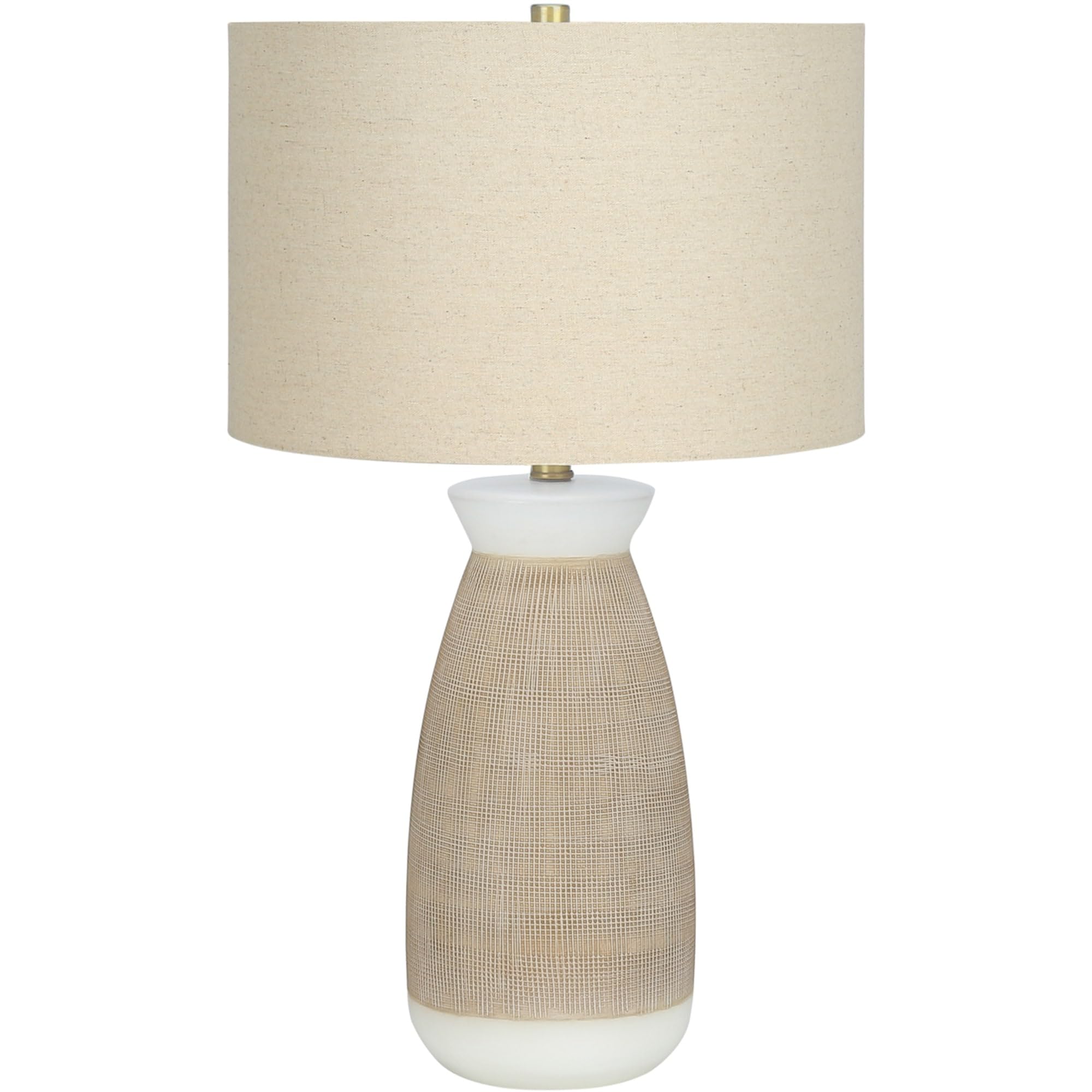 Monarch Specialties I 9724 Lightingtable Lamp, Cream Ceramic, Beige Shade, Contemporary