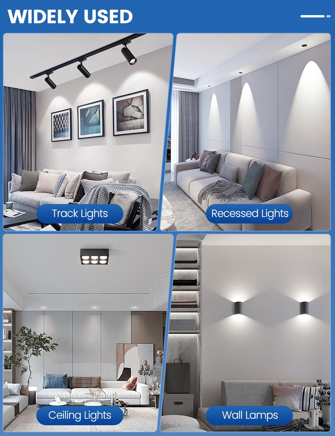 Brvhozx Gu10 Led Bulbs  6000K Daylight White  5W  500Lm Led Spotlight Bulb  Equivalent To 50W Halogen  No Flicker  Non-Dimmable  40 Beam Angle  120V  Base Gu10 Light Bulbs For Home Lighting-10Pcs