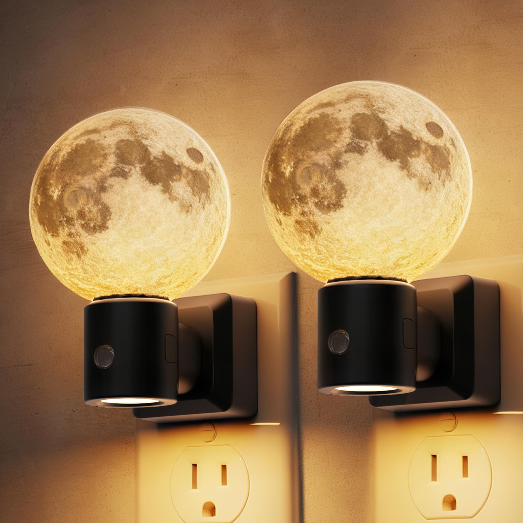 L LOHAS LED Night Lights Plug Into Wall, Plug in Night Light with Light Sensor, 3000K Soft White, 0-100LM Brightness Adjustable,