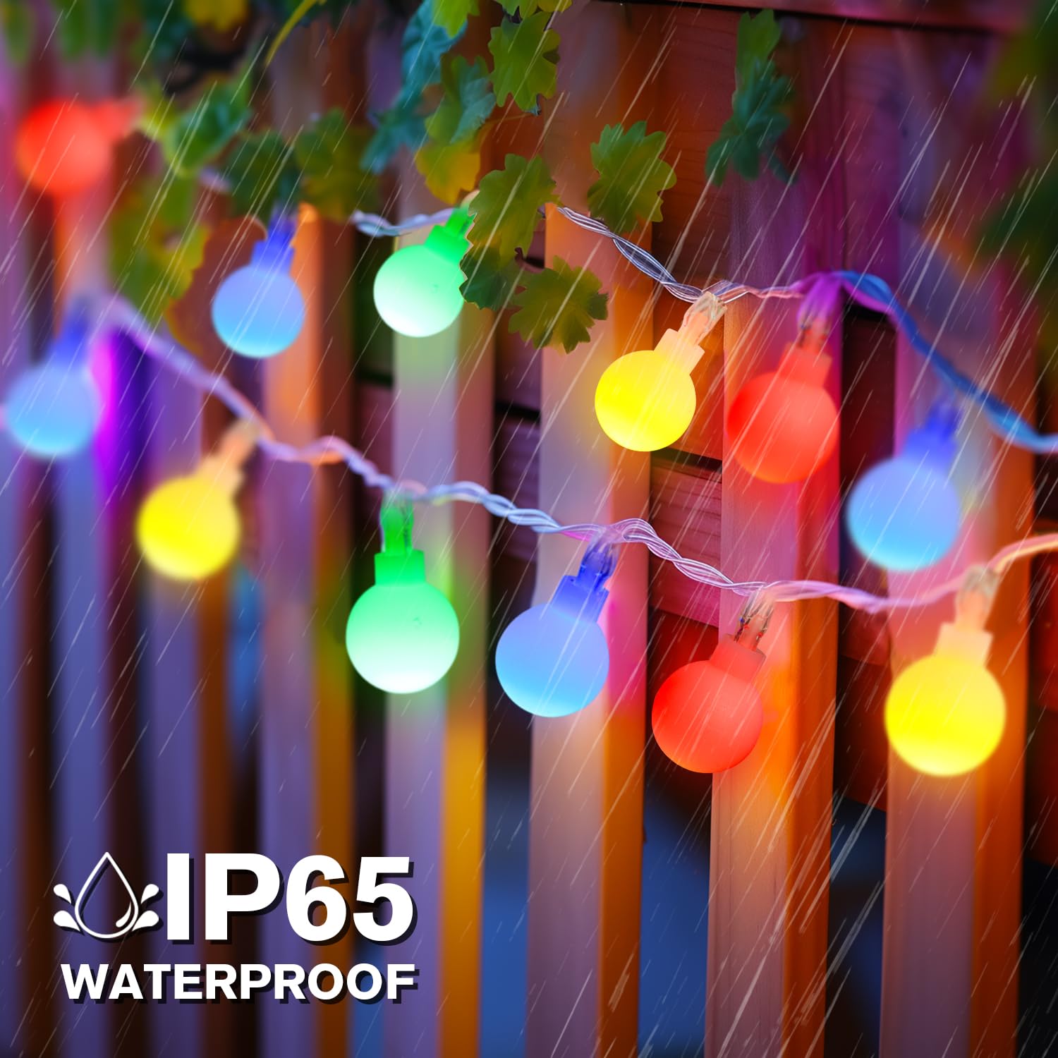 Tasodin Mini Globe String Lights, 64 LED, Battery Operated with Remote, 26 FT, Multicolor, Model YBL-002