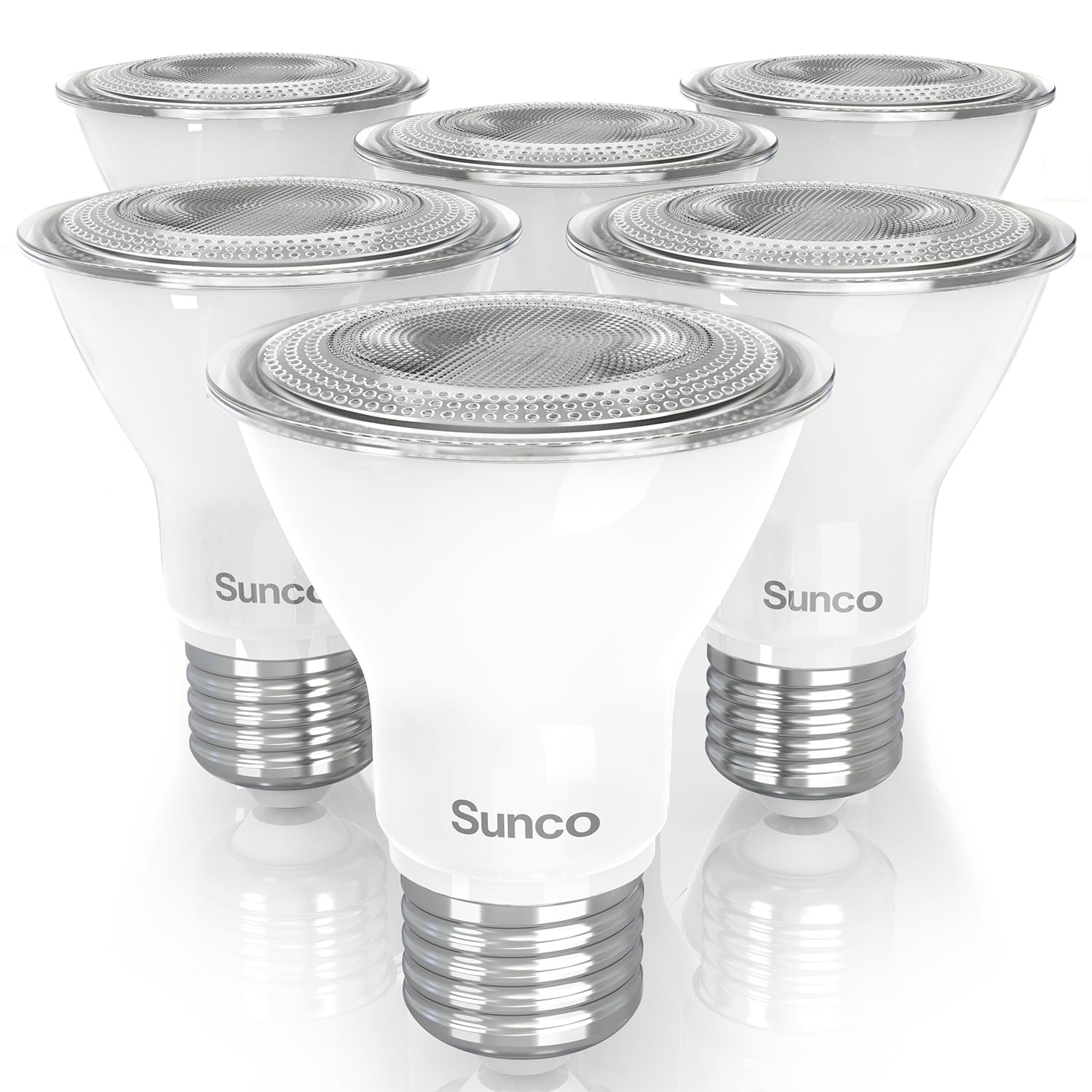 Sunco 6 Pack Par20 Led Bulbs, Flood Light Bulb Outdoor, 470 Lm, 7W (50W Equivalent), 5000K Daylight, E26 Medium Base, Dimmable, 