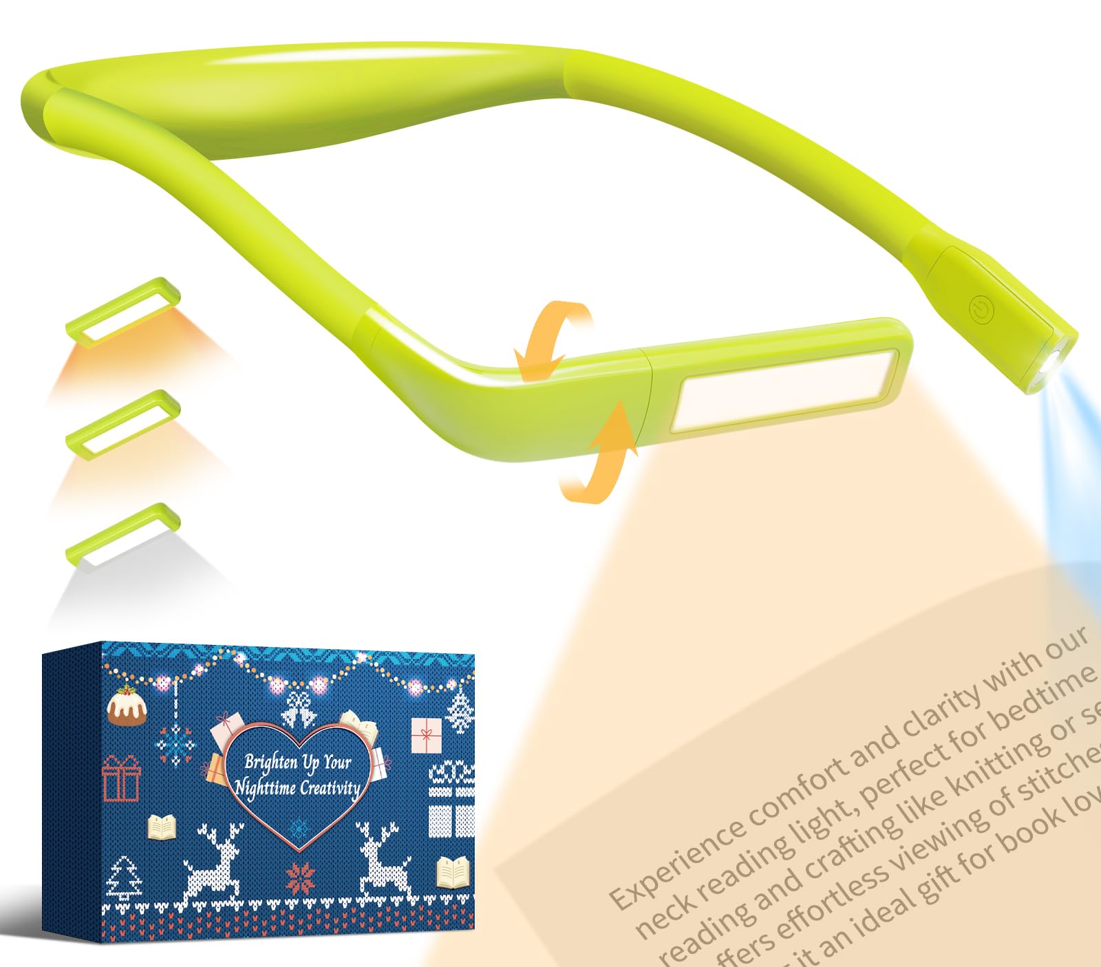 EastPin Neck Book Light for Reading at Night, Back to School Supplies Dorm Bed Lamp for College Students Teen Boys Girls Stocking Stuffers Christmas Birthday Gifts for Book Lovers Reading Accessories