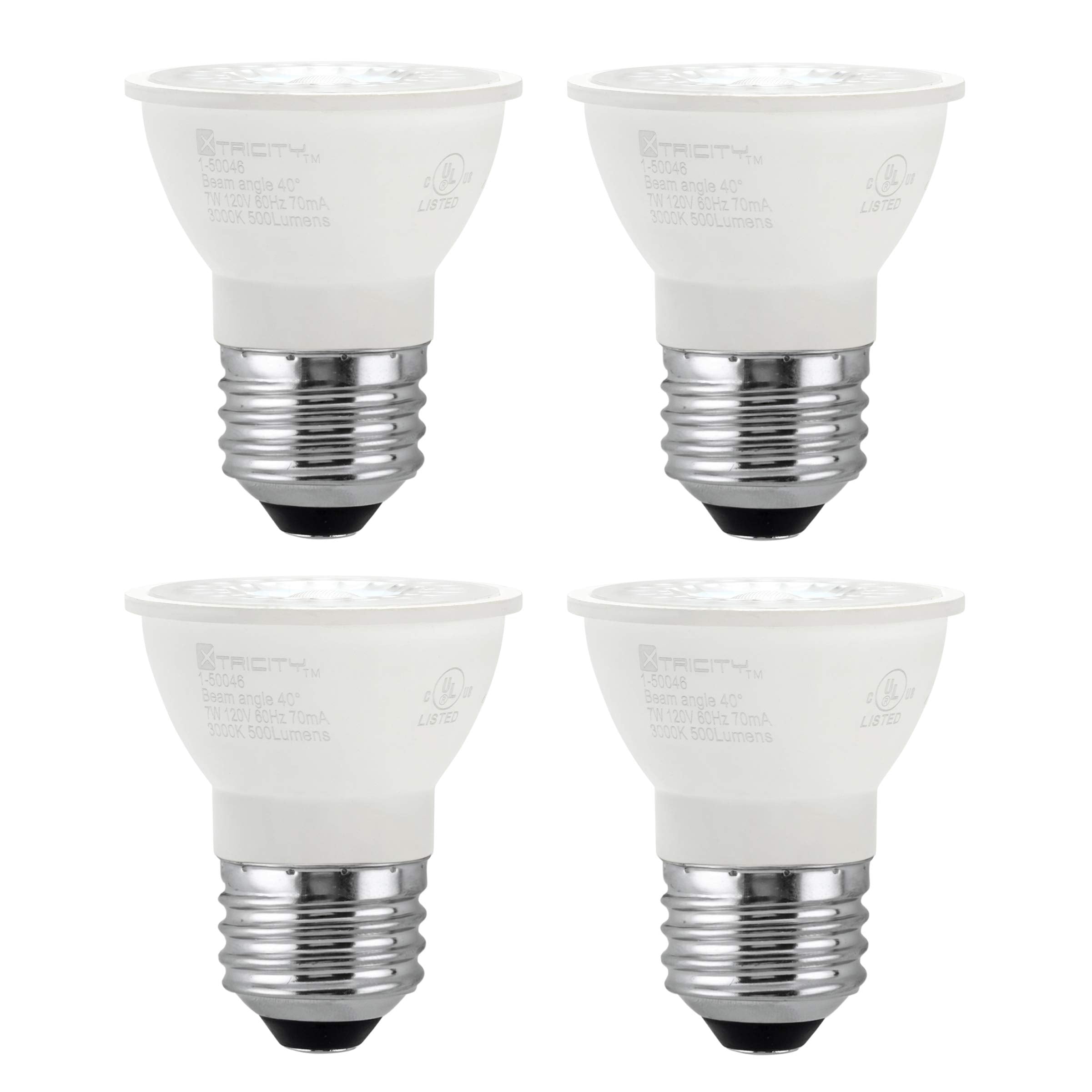 Xtricity LED PAR16 Dimmable LED Short Neck Flood Light Bulb, 7W (50W Equivalent), 500 Lumens, 3000k Soft White, 120V, Energy Sta