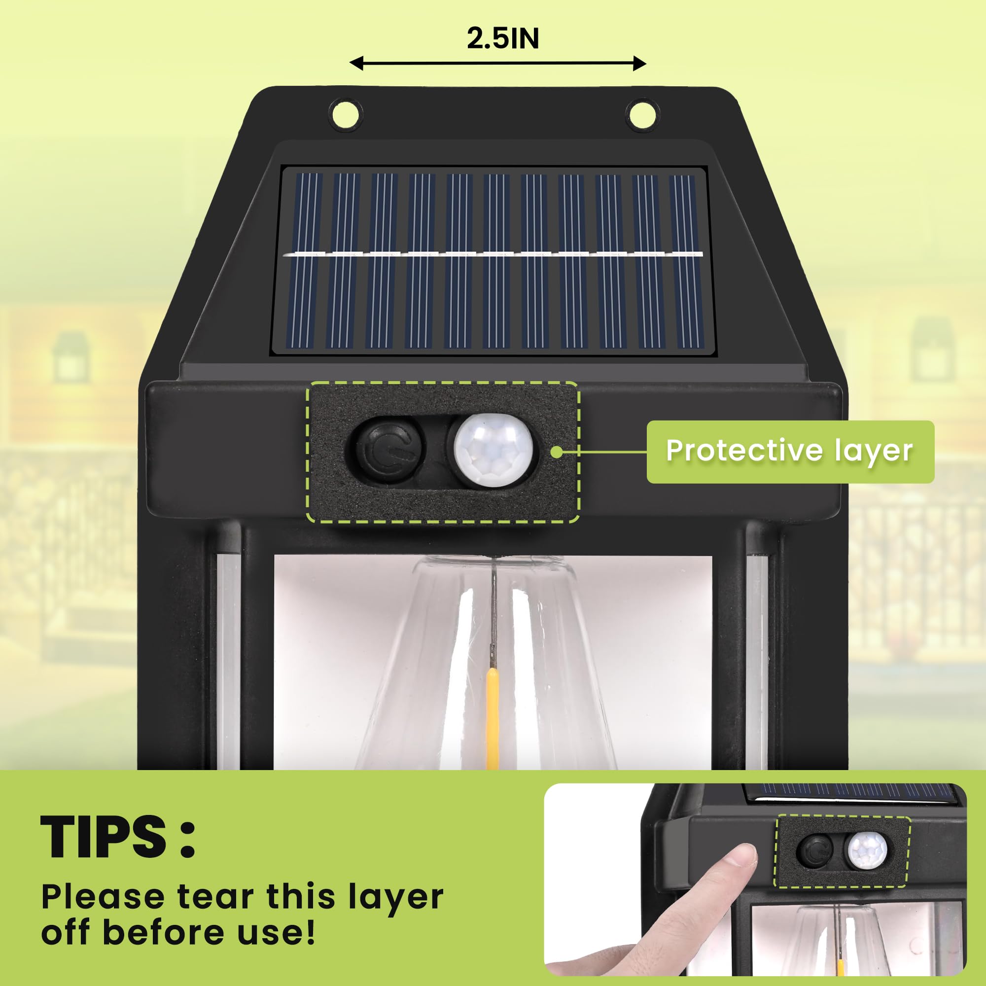 Patiopia 4 Pack Solar Motion Sensor Wall Lights With 3 Lighting Modes, Waterproof Led Solar Powered Wall Lights For Deck, Fence,